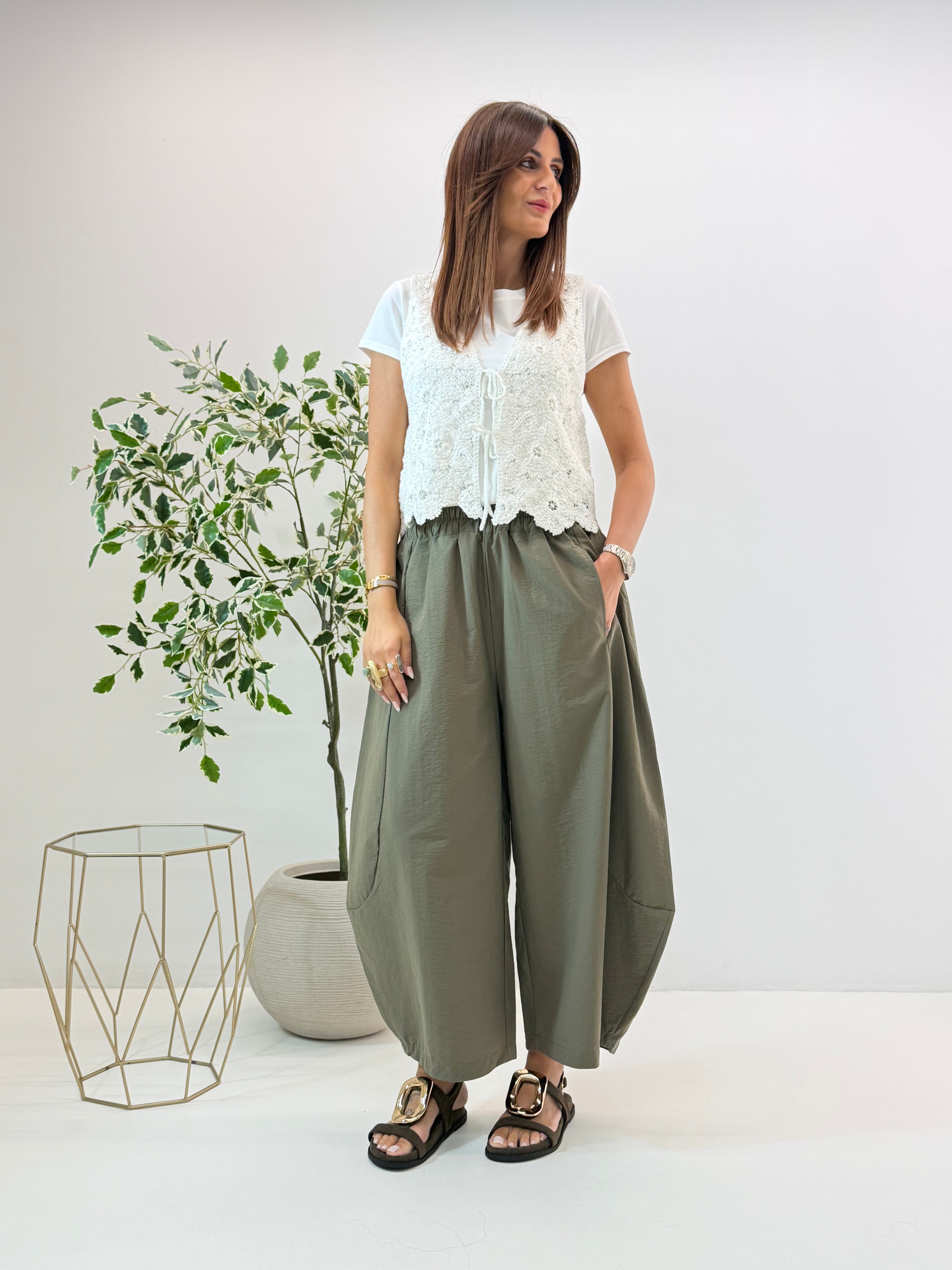 GILET ALEXA IN FILO BIANCO