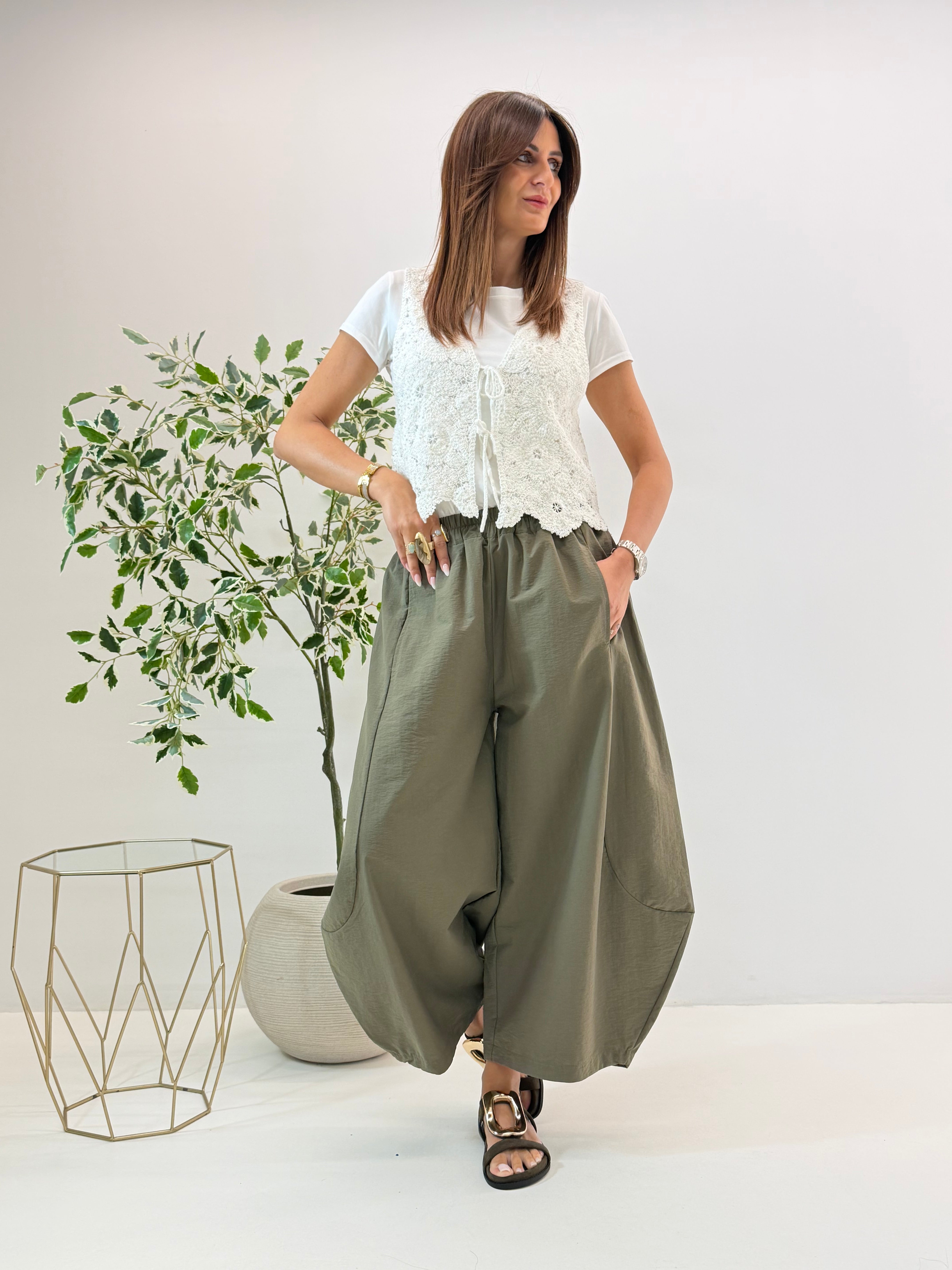 GILET ALEXA IN FILO BIANCO