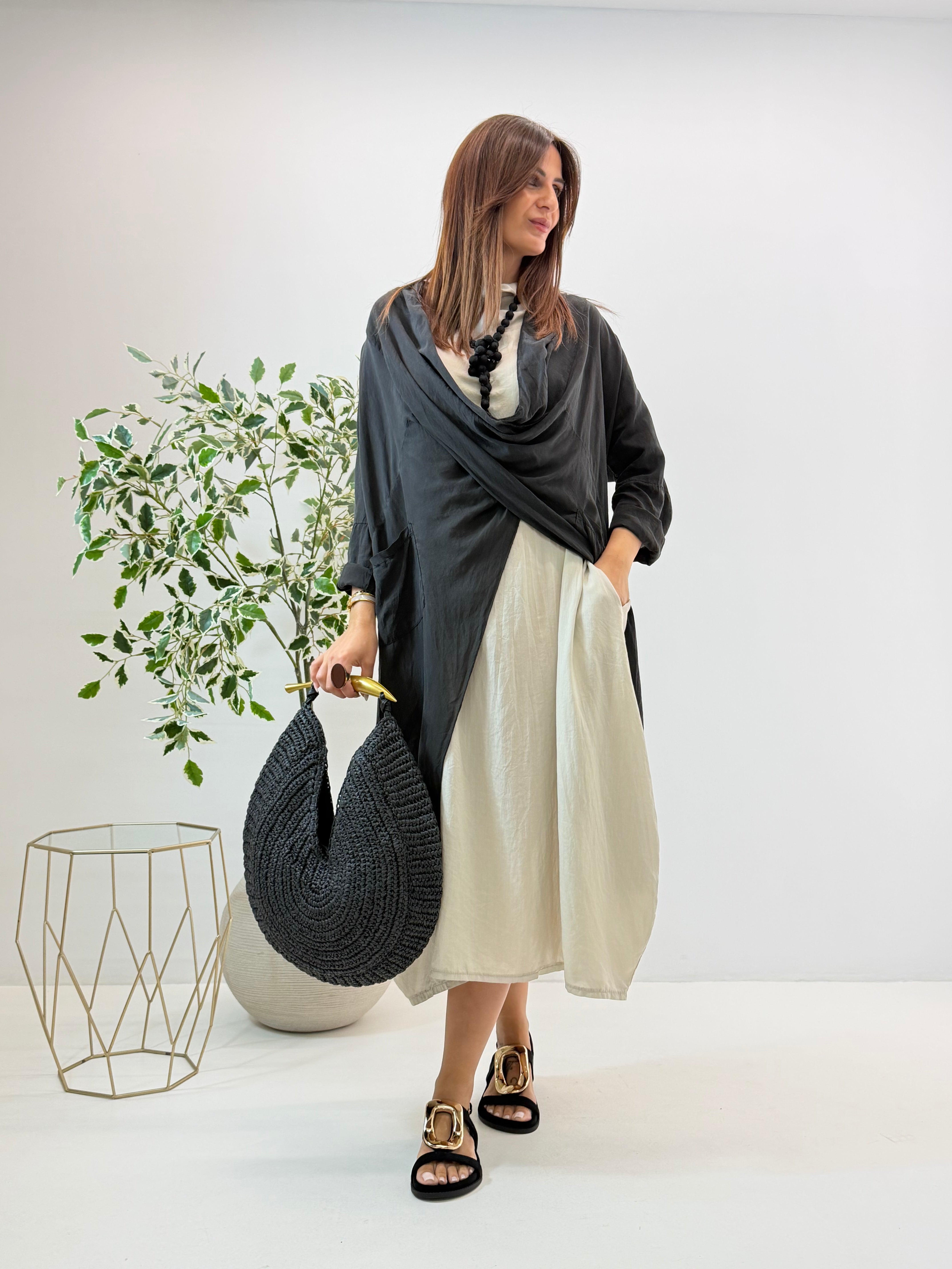 SPOLVERINO IN TENCEL SELMA NERO