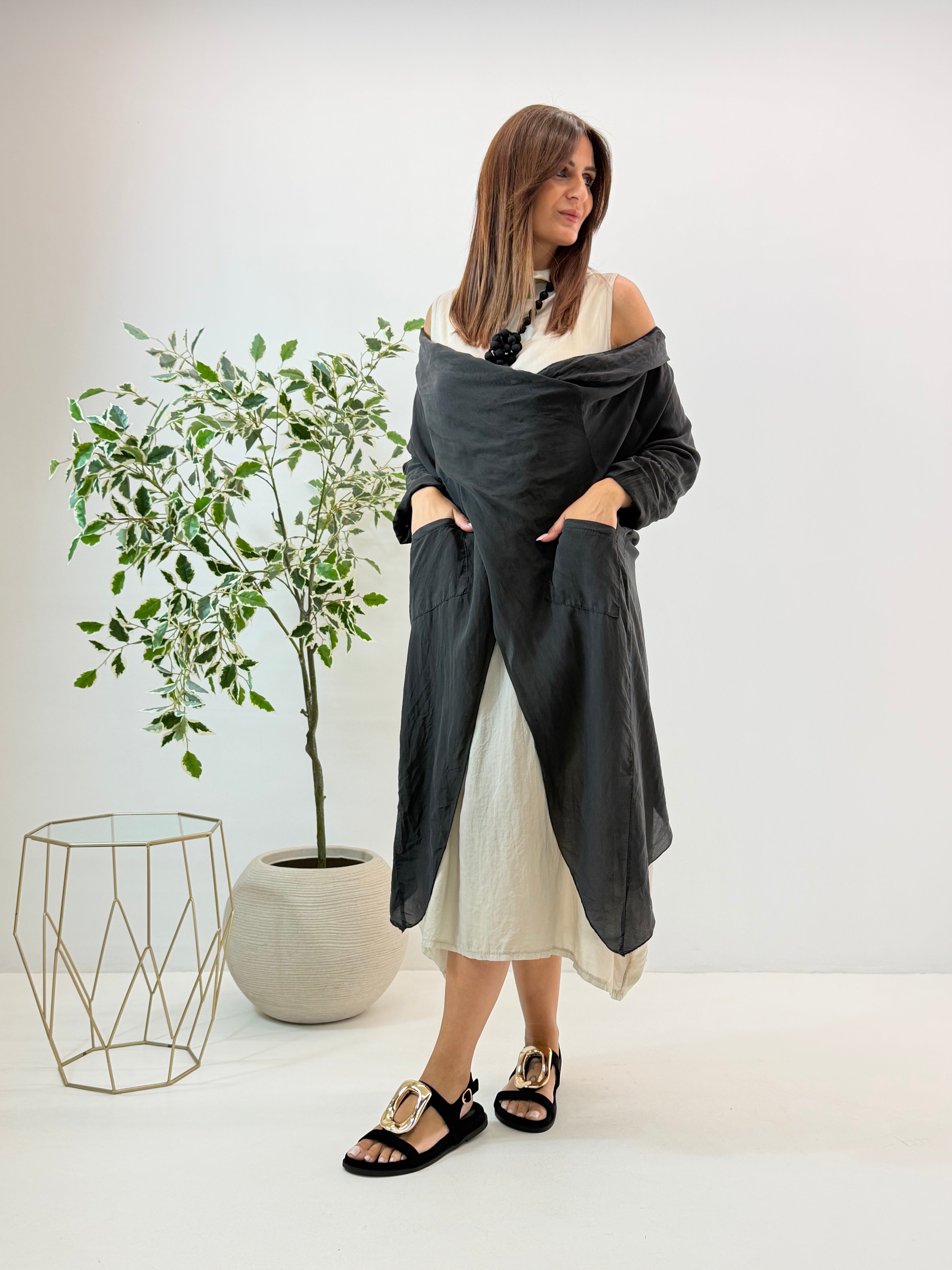 SPOLVERINO IN TENCEL SELMA NERO