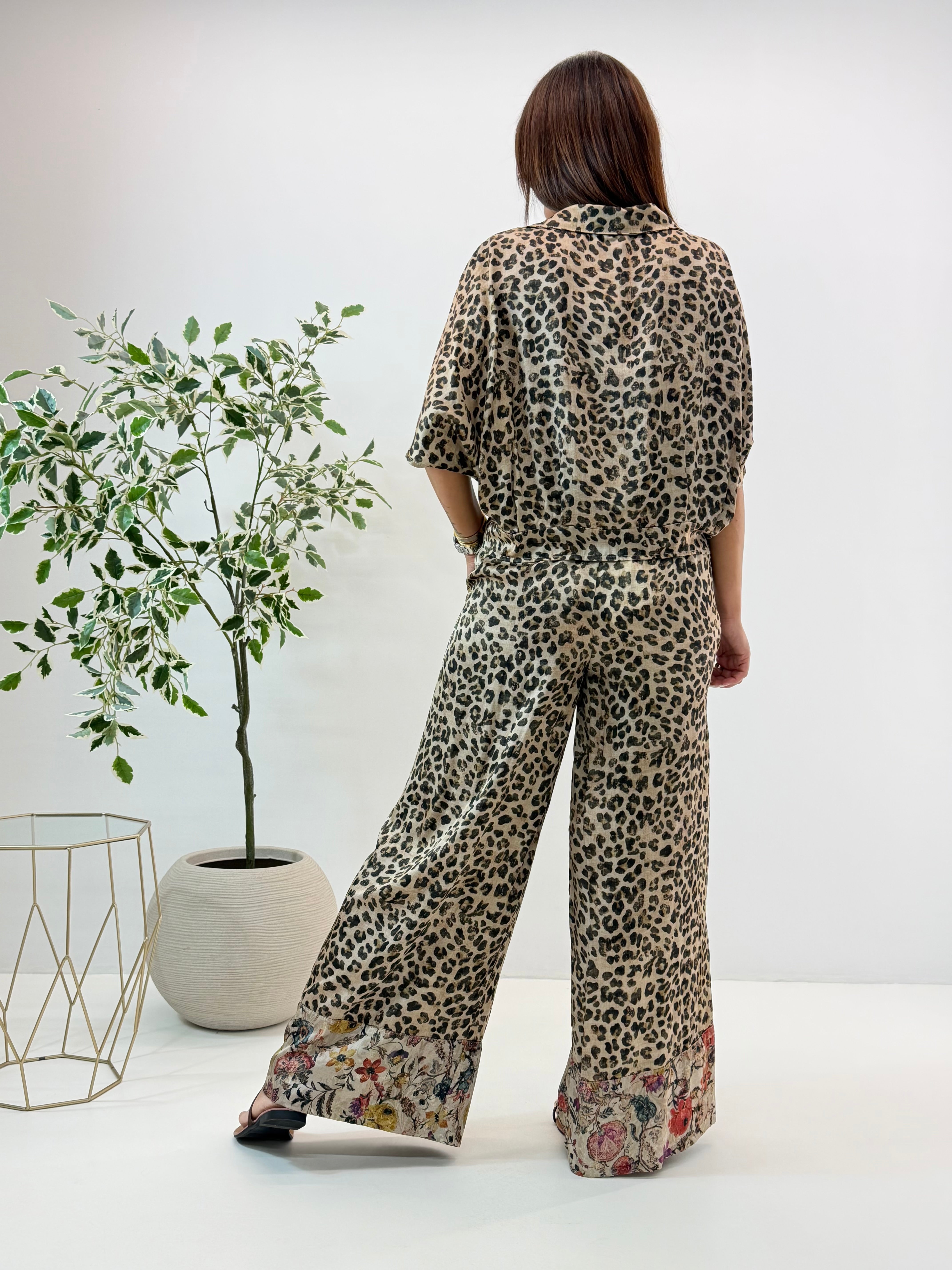 PANTALONE SATIN MACULATO