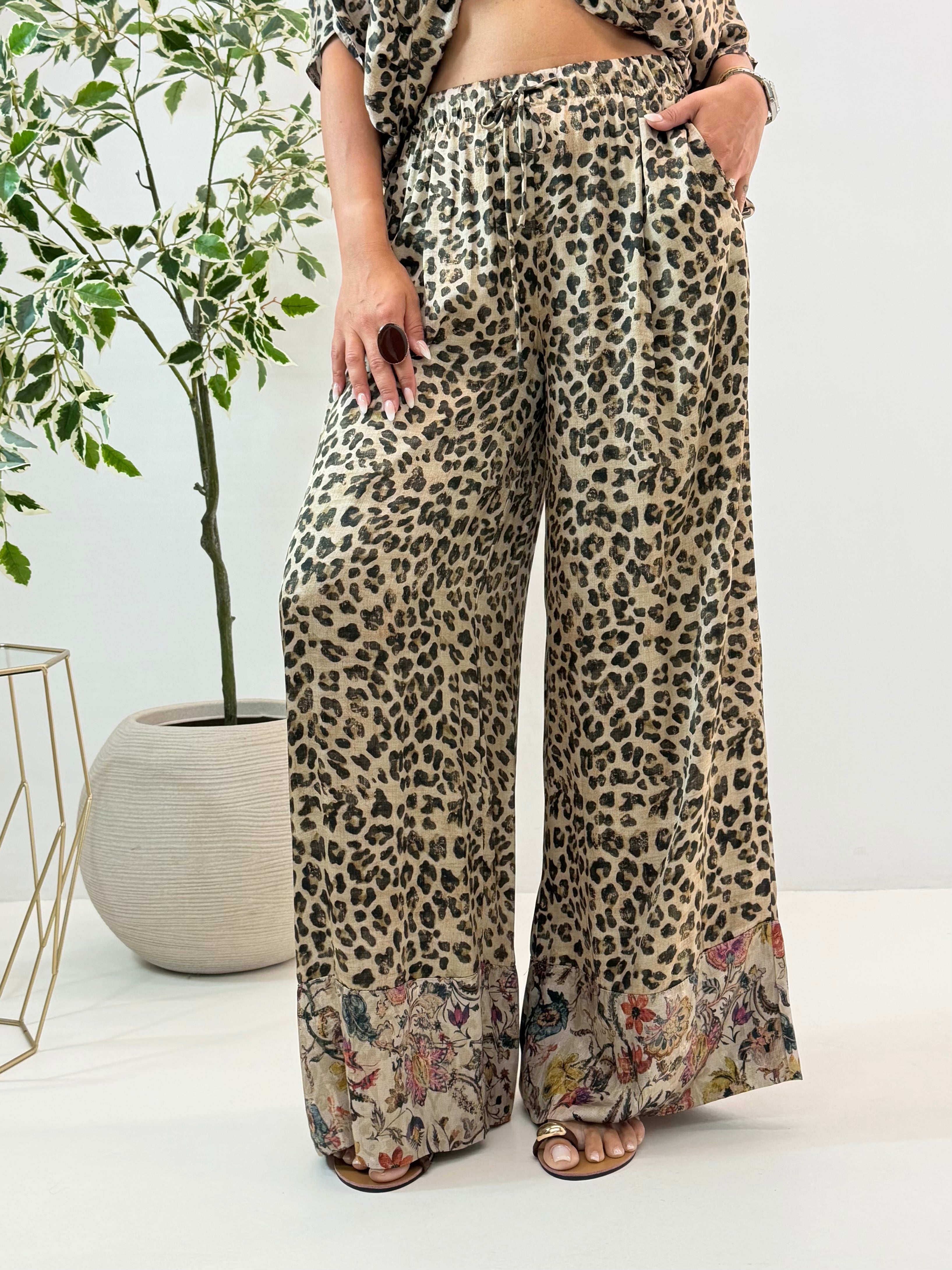 PANTALONE SATIN MACULATO