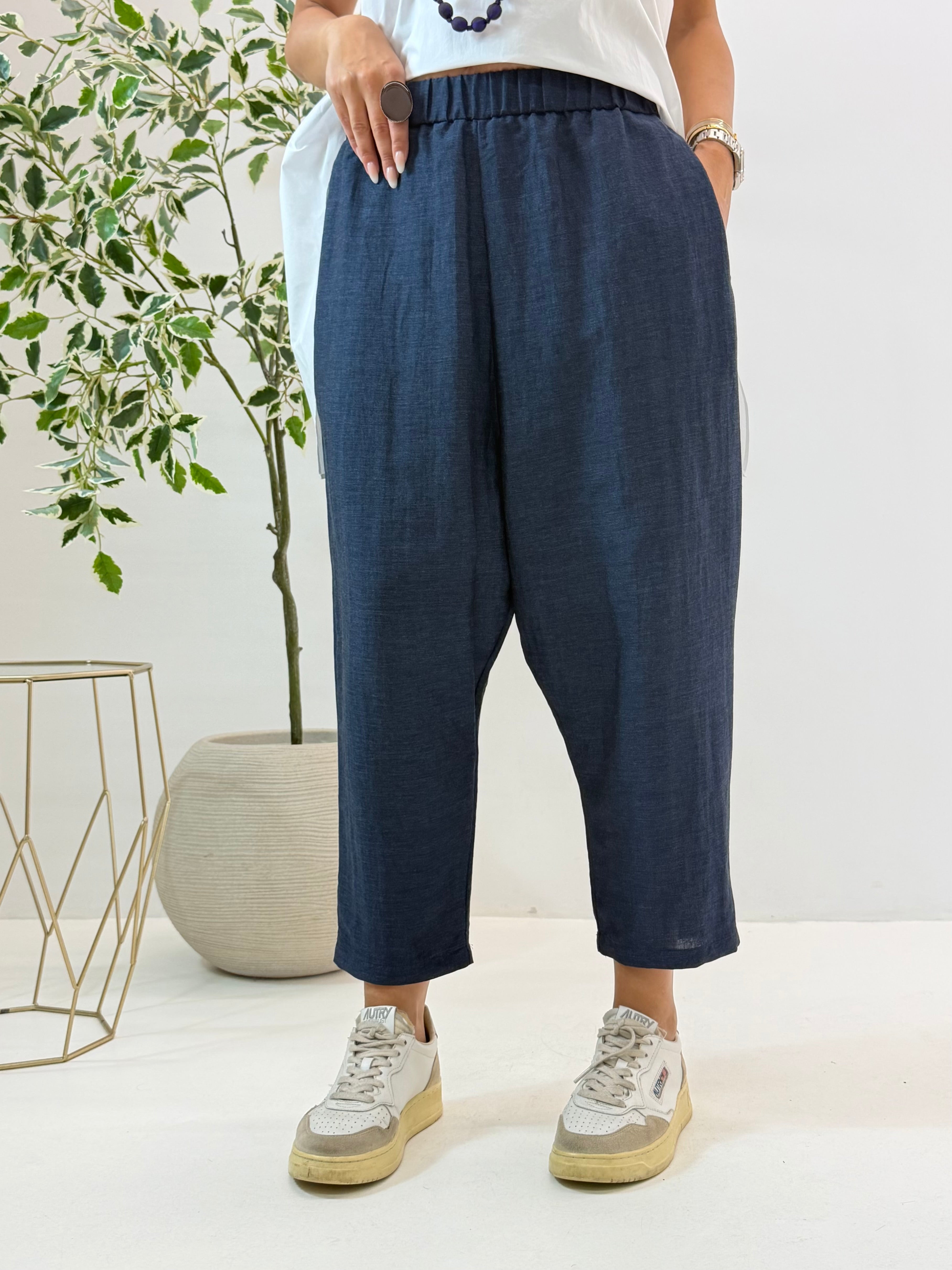 PANTALONE PANAMA BLU