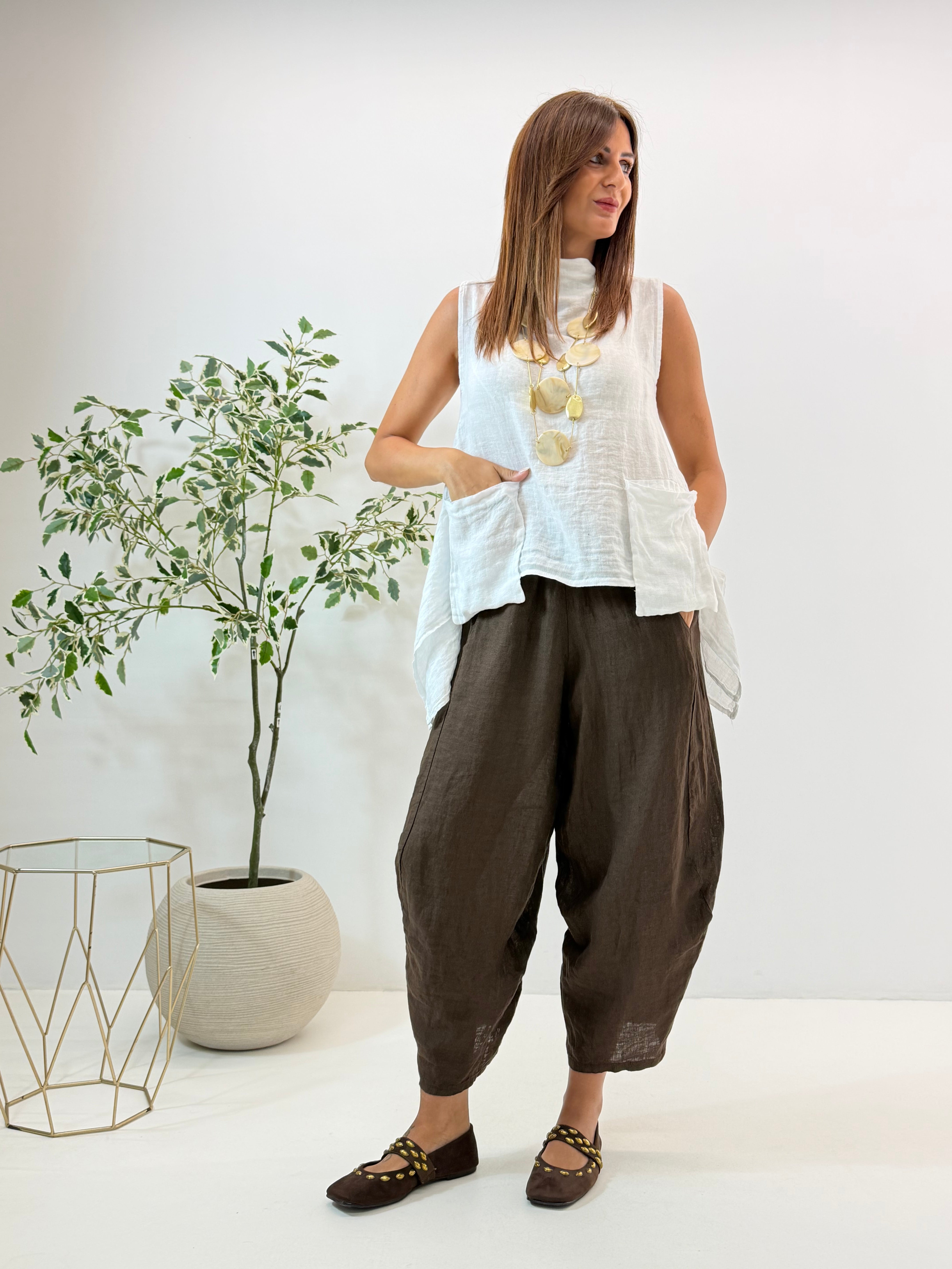 PANTALONE ADRIA IN LINO