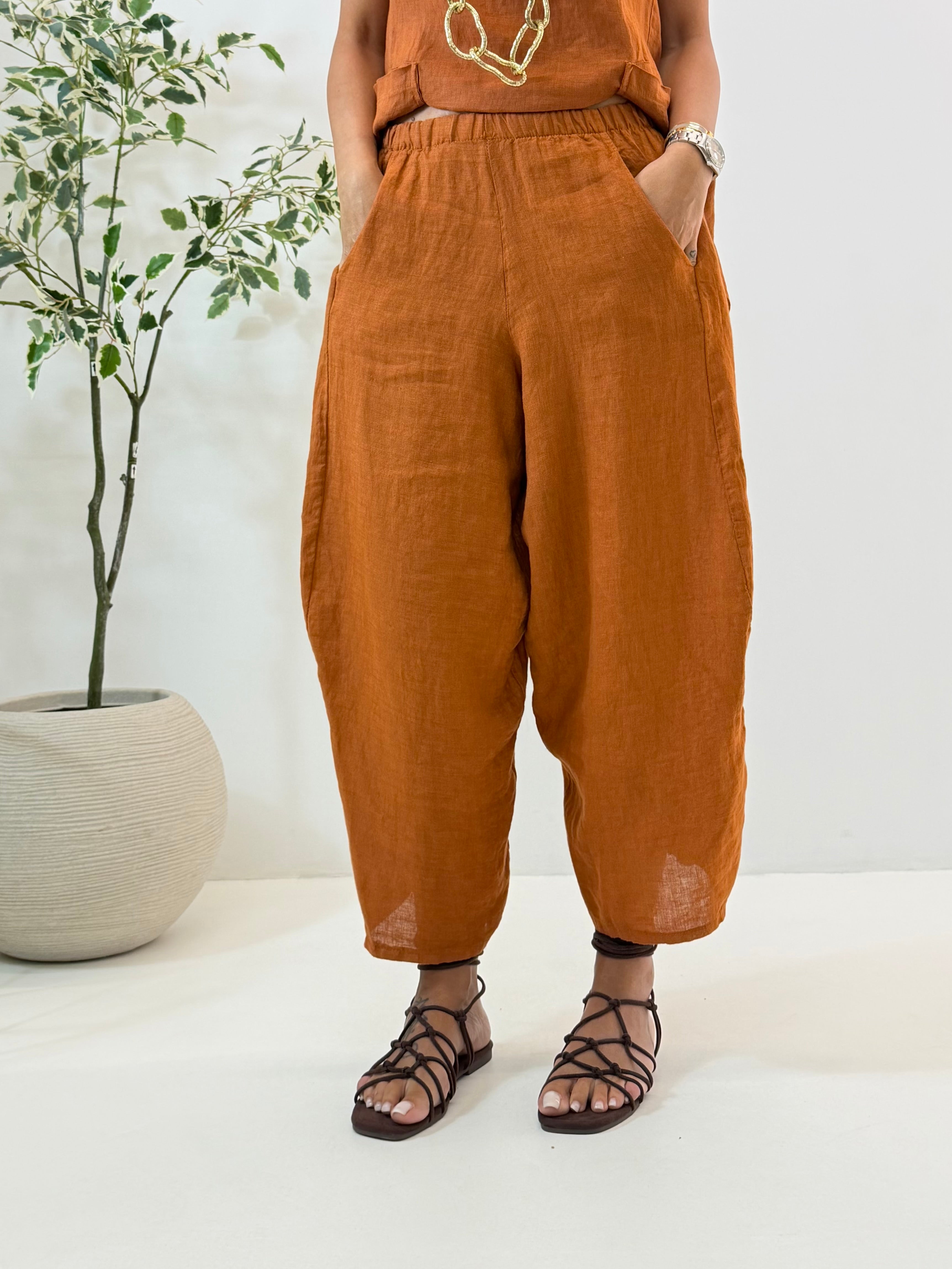 PANTALONE ADRIA IN LINO