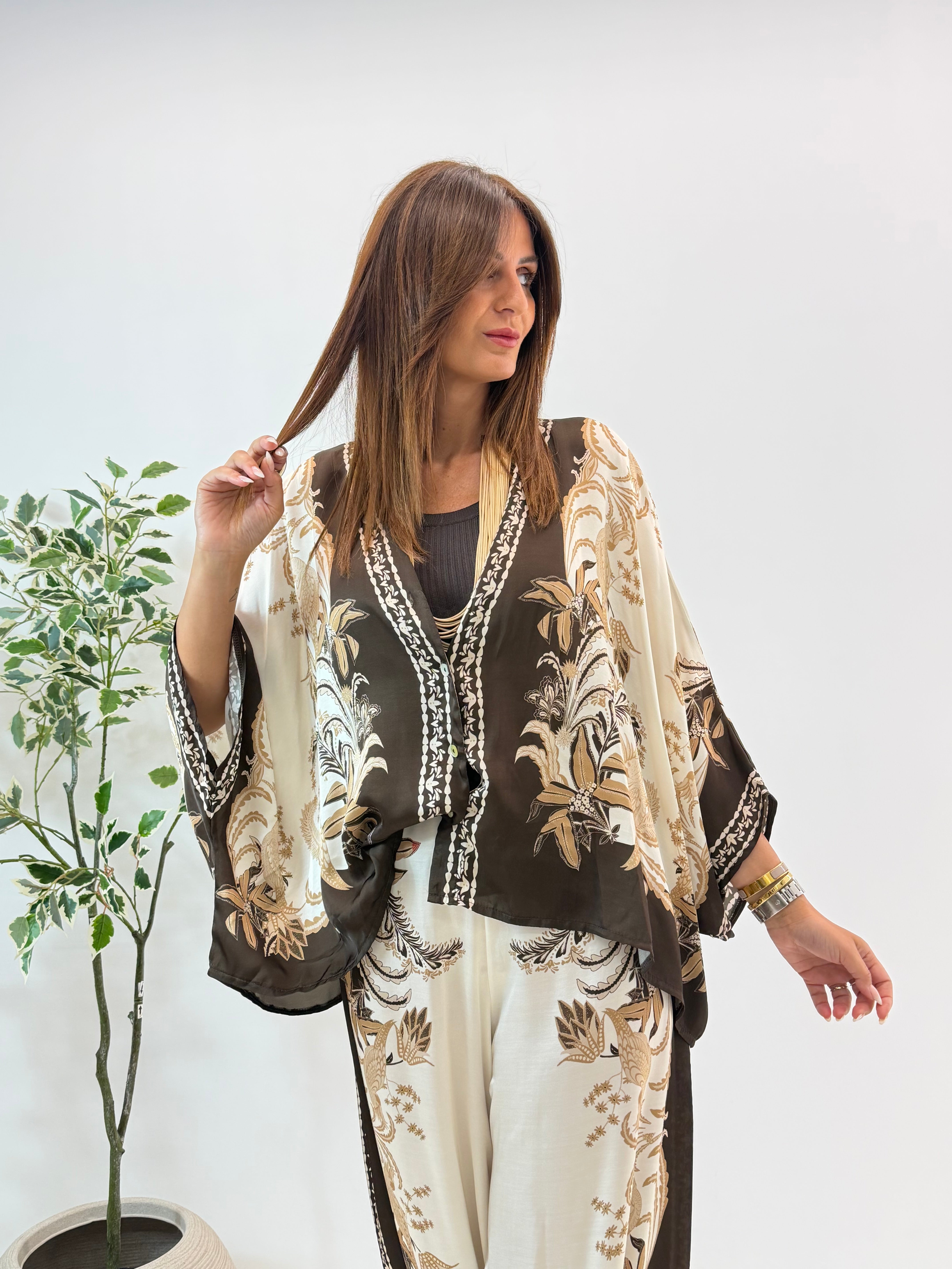 CAMICIA CLEA FANTASIA MORO