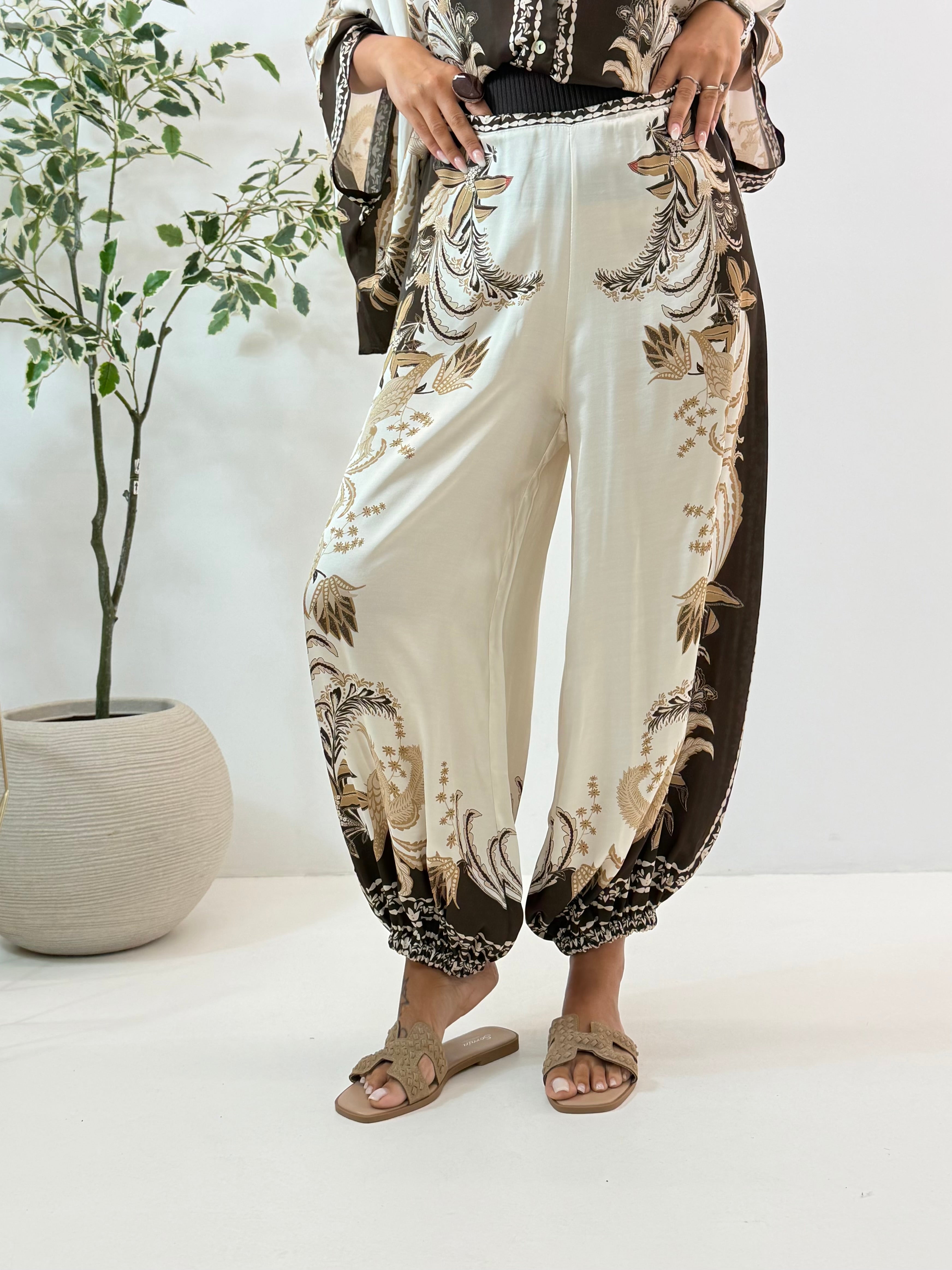 PANTALONE CLEA FANTASIA MORO