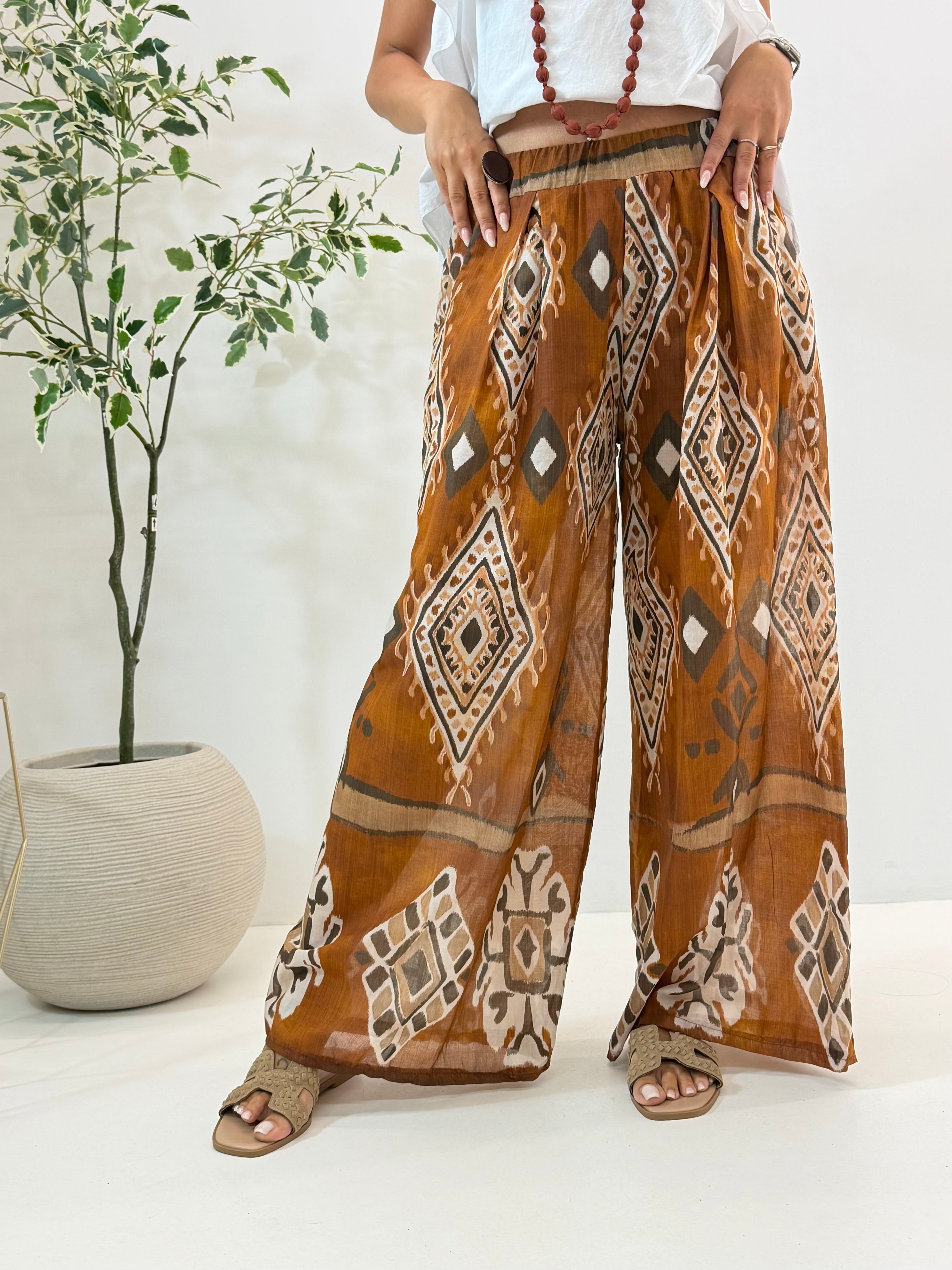 PANTALONE LEYLA FANTASIA RUGGINE