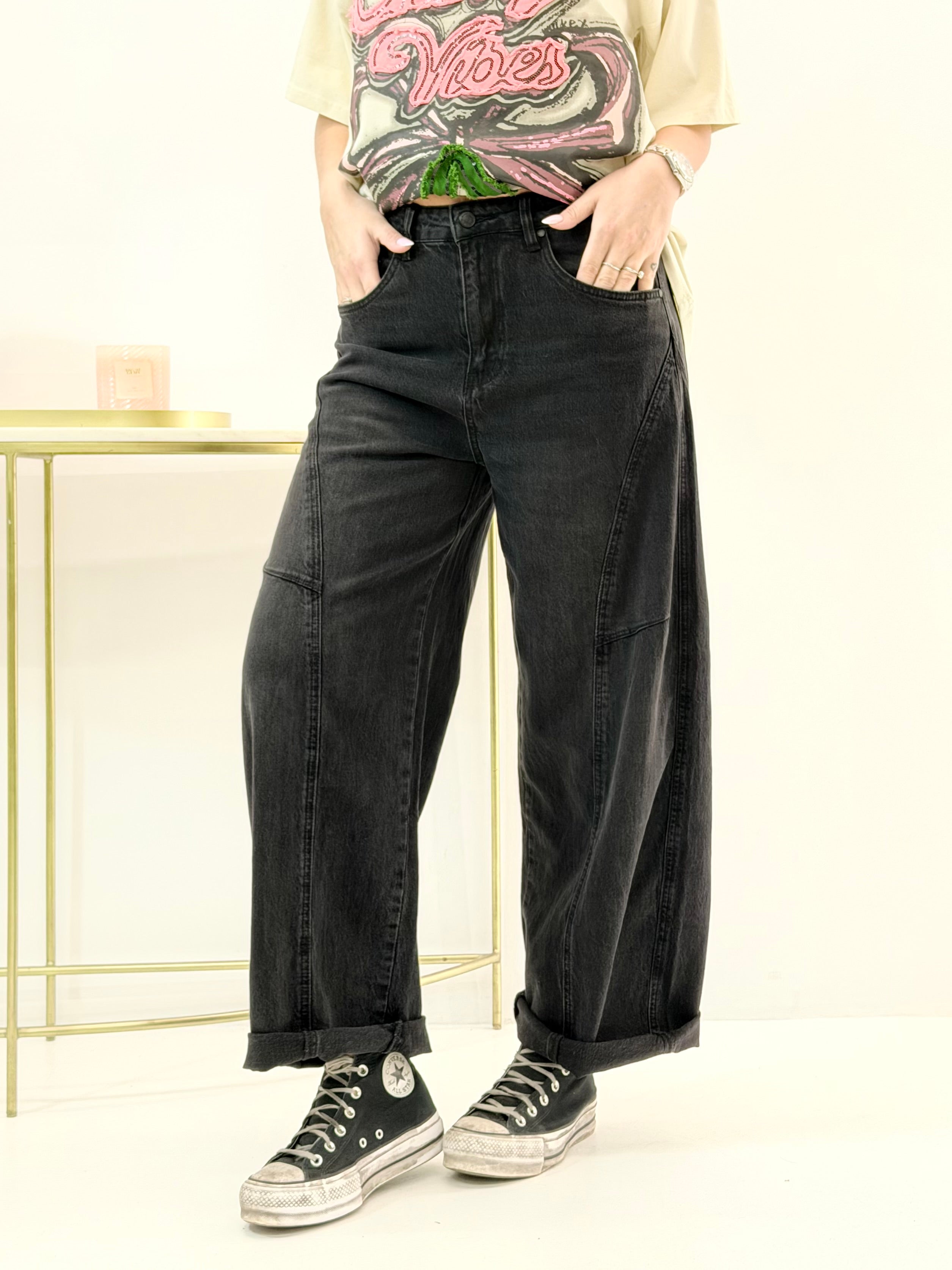 JEANS KESSY BALOON NERO