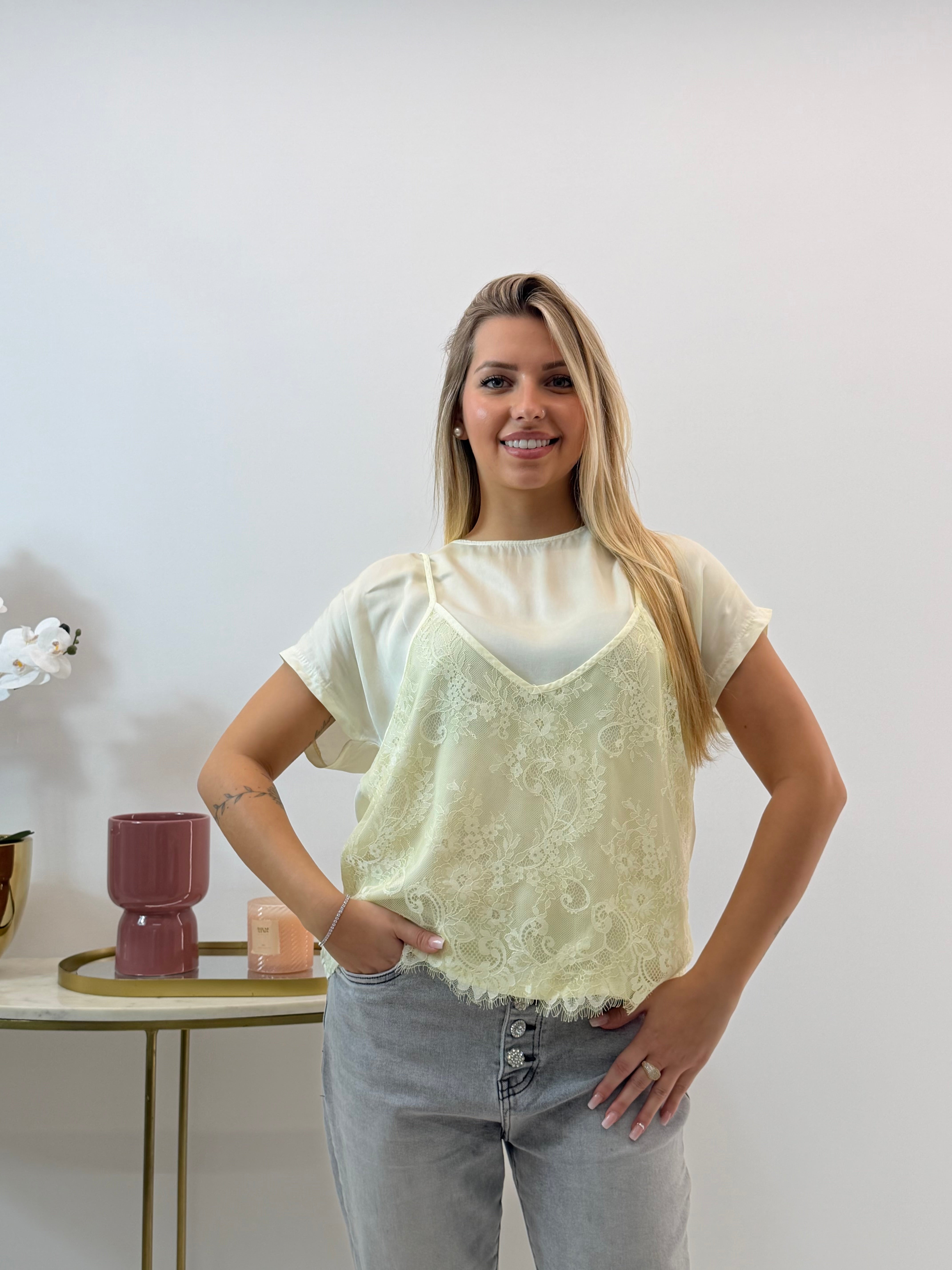 BLUSA ANNET EFFETTO SATIN