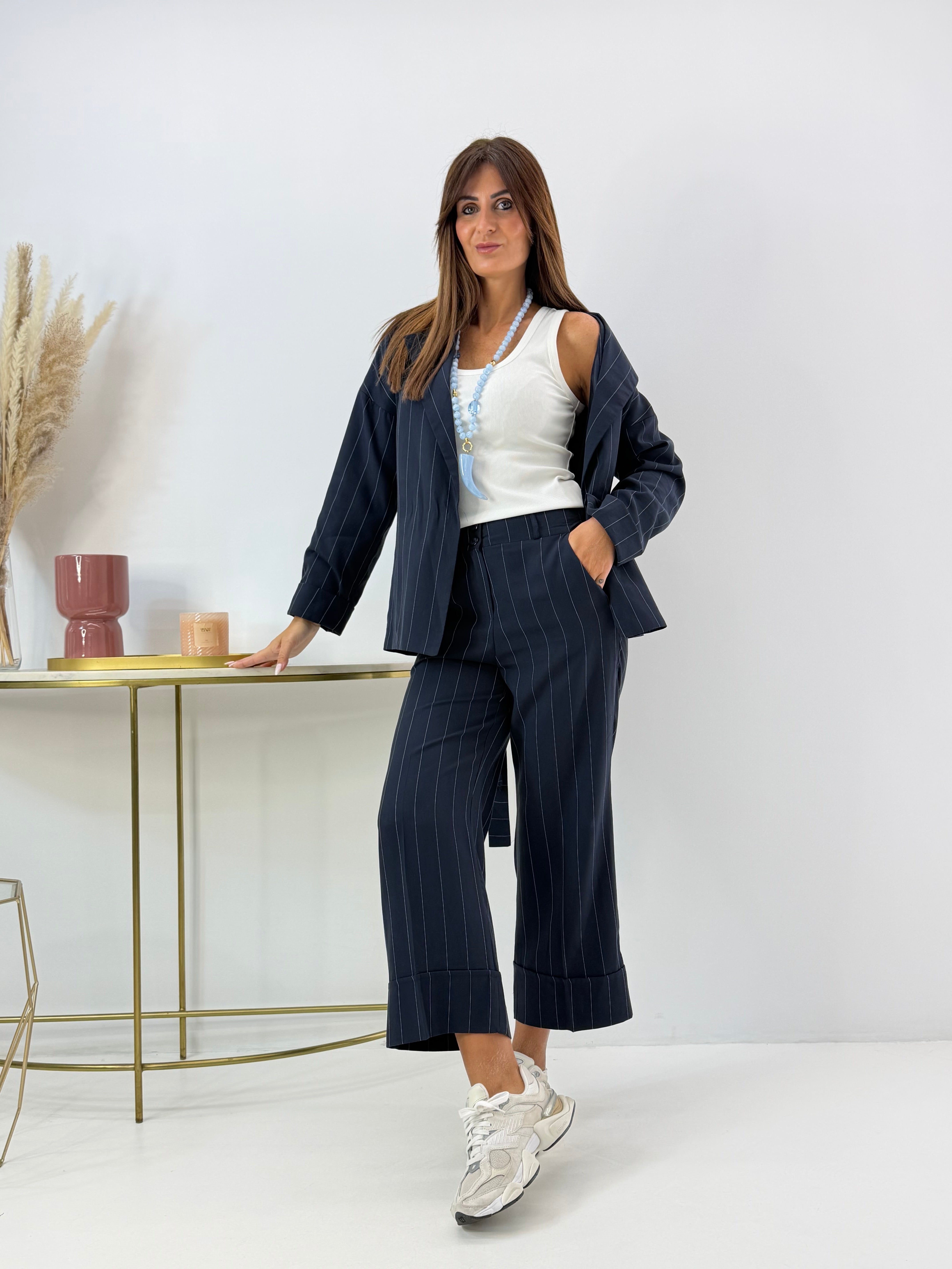 BLAZER BLU GESSATO