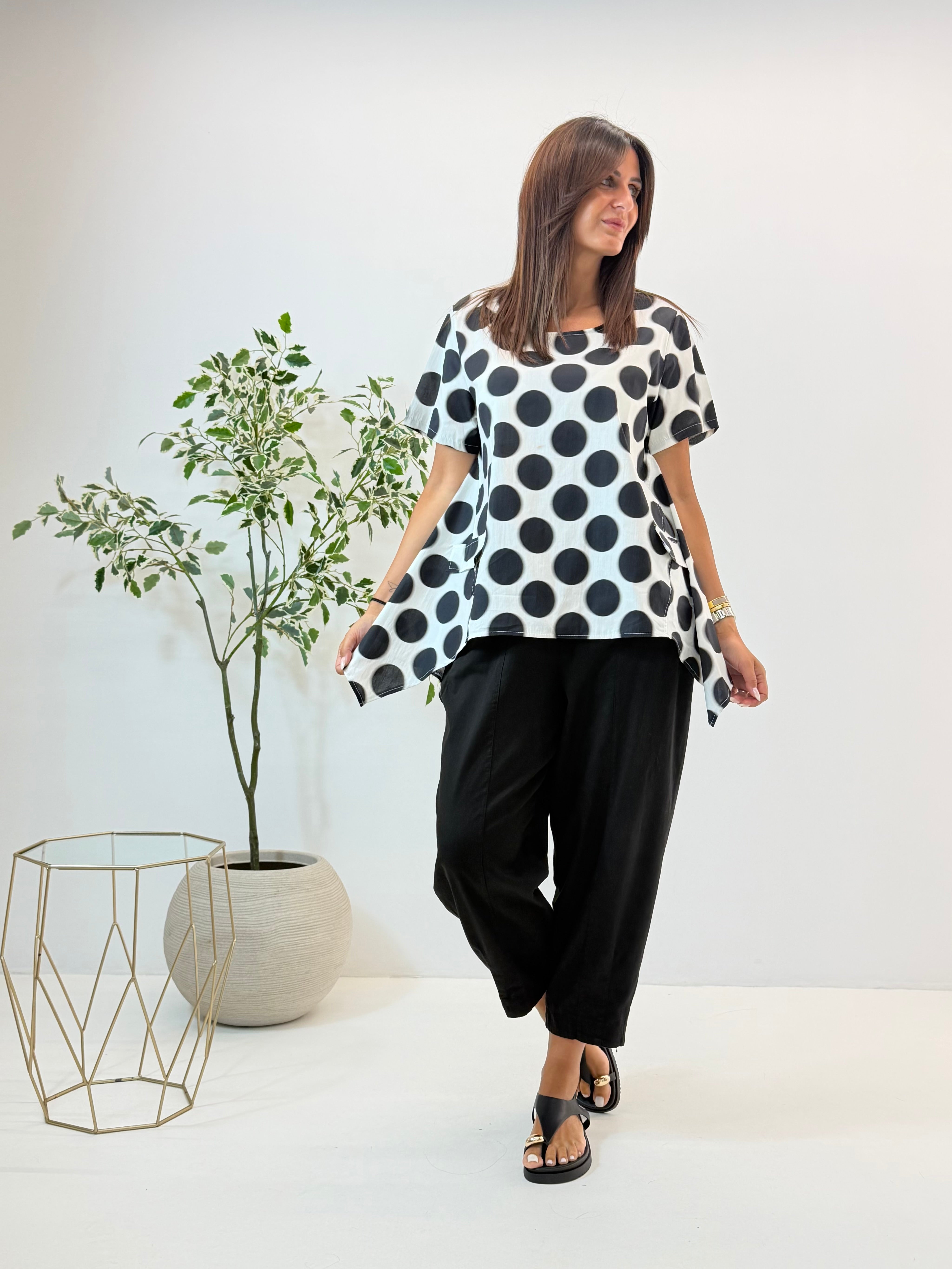 BLUSA DIANE FANTASIA A POIS