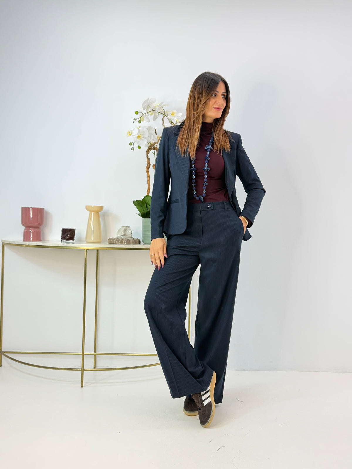 BLAZER KLELIA BLU GESSATO