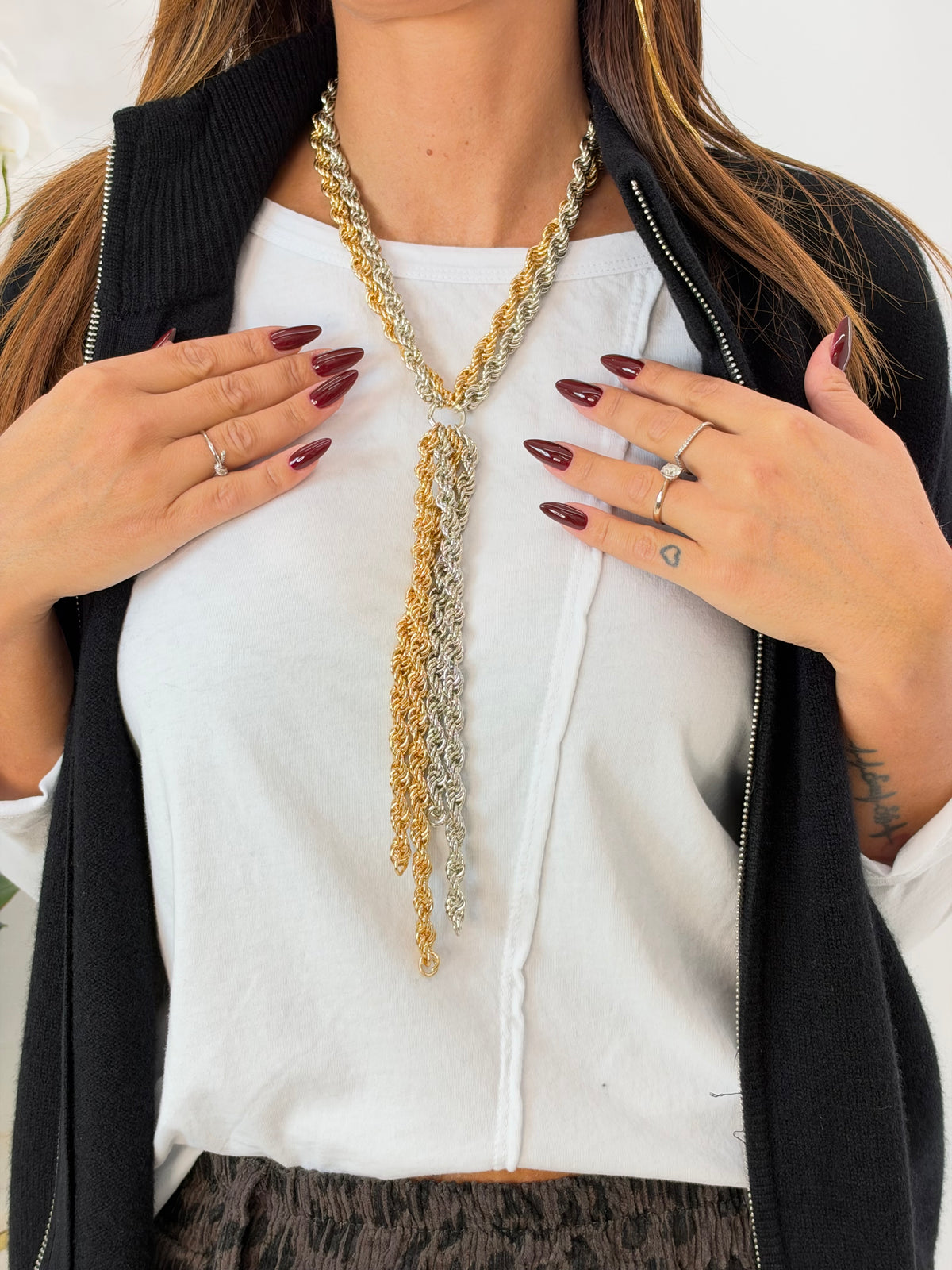 COLLANA REBY CORTA MUPAJI GOLD/SILVER