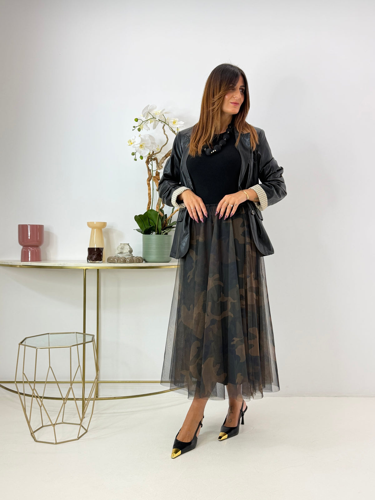 GONNA IN TULLE FANTASIA MILITARE
