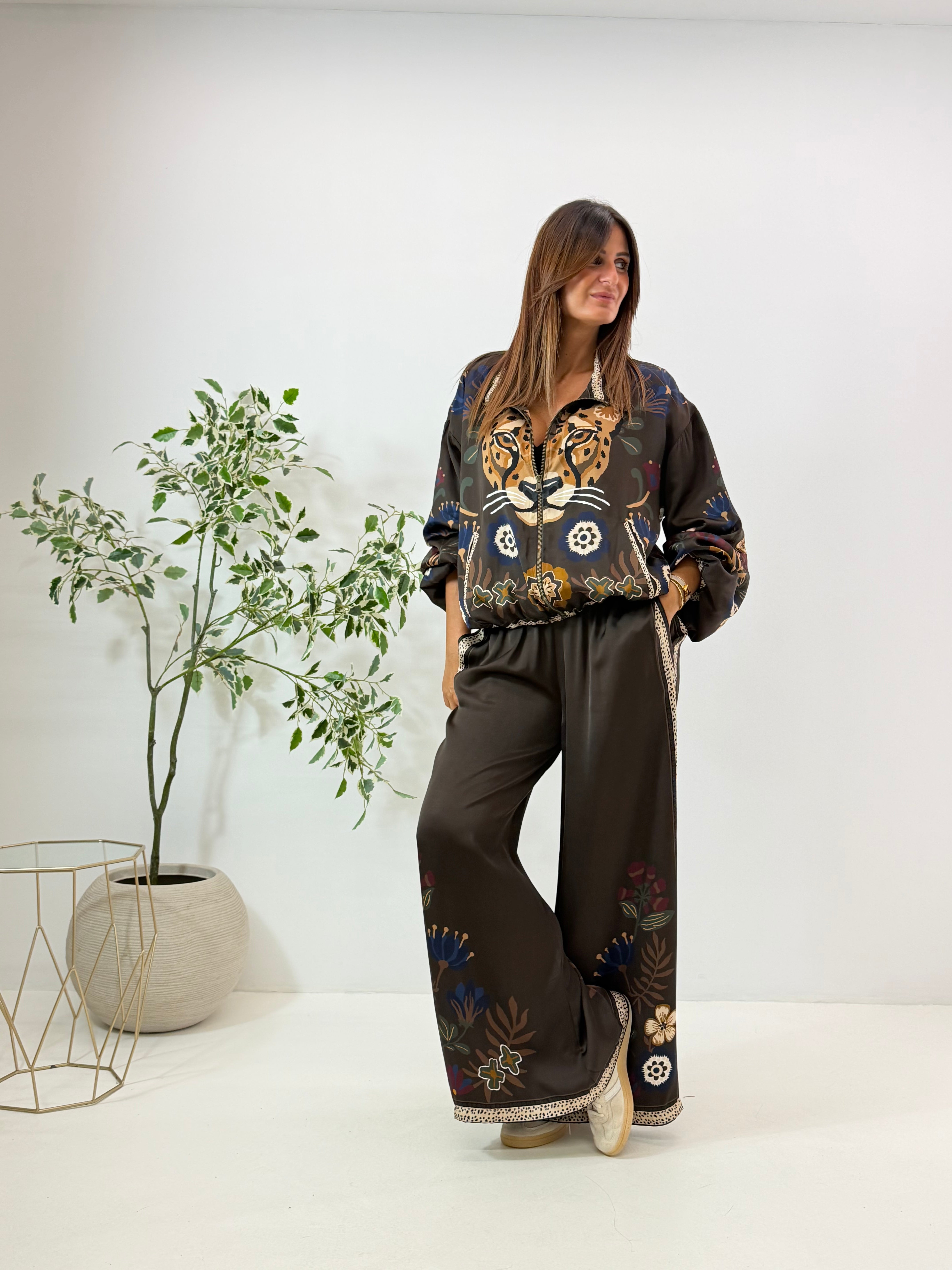 BOMBER ROMY IN SATIN MORO