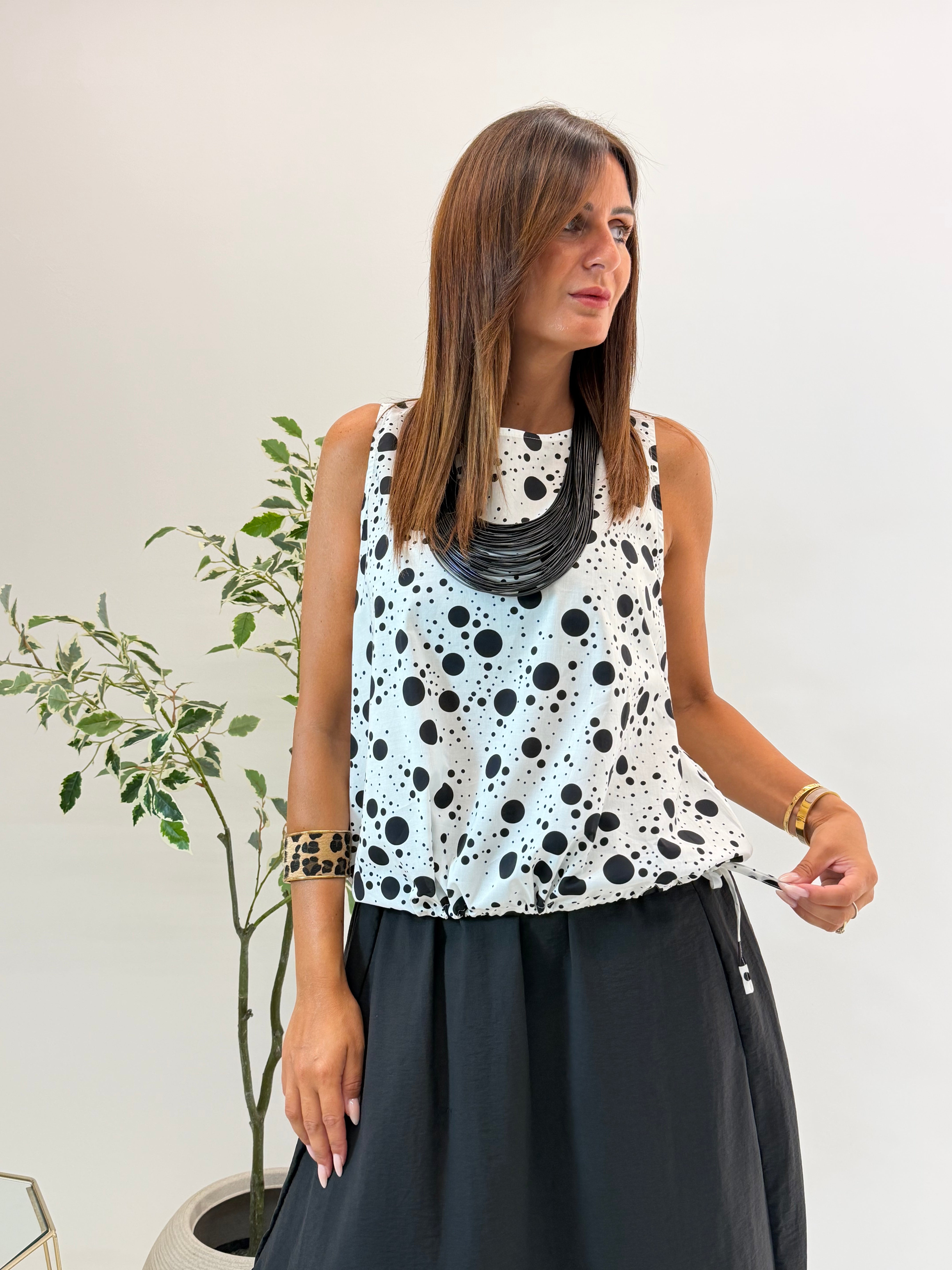 BLUSA CHLOE WENDY FANTASIA A POIS