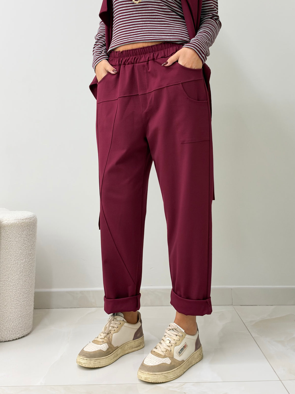 PANTALONE ADA BORDEAUX