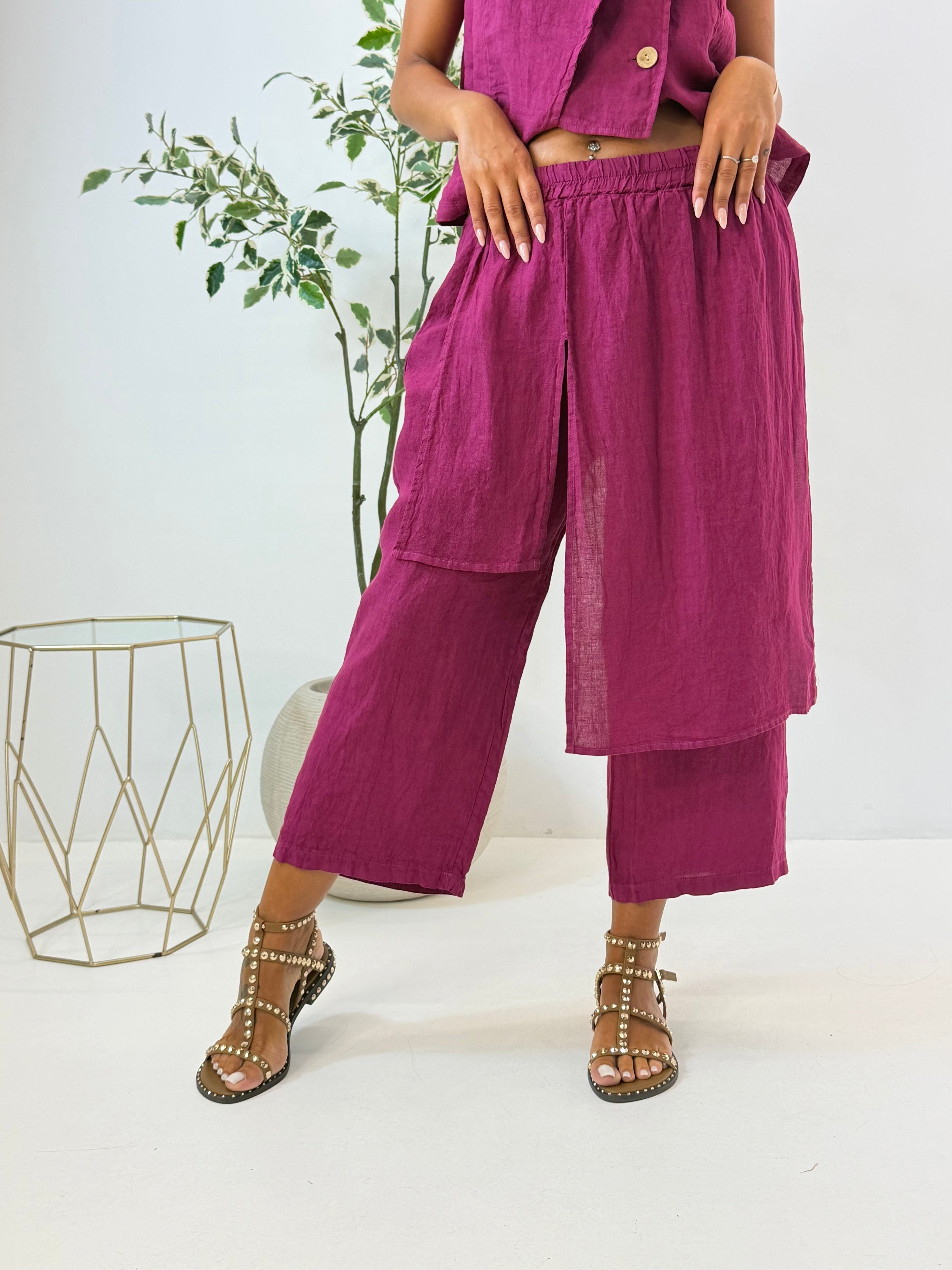 PANTALONE LIANA IN LINO