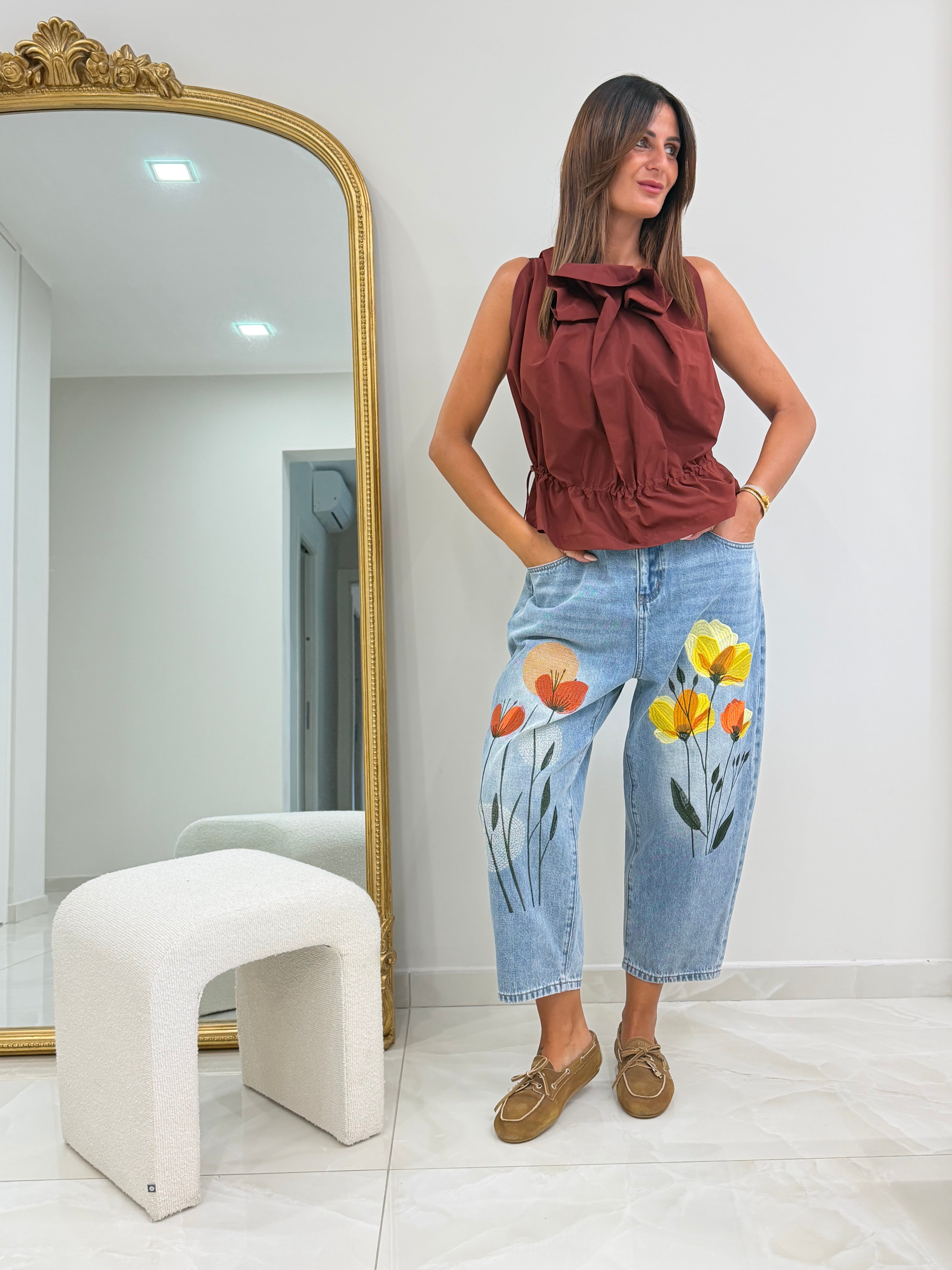 GILET FLORA WENDY RUGGINE