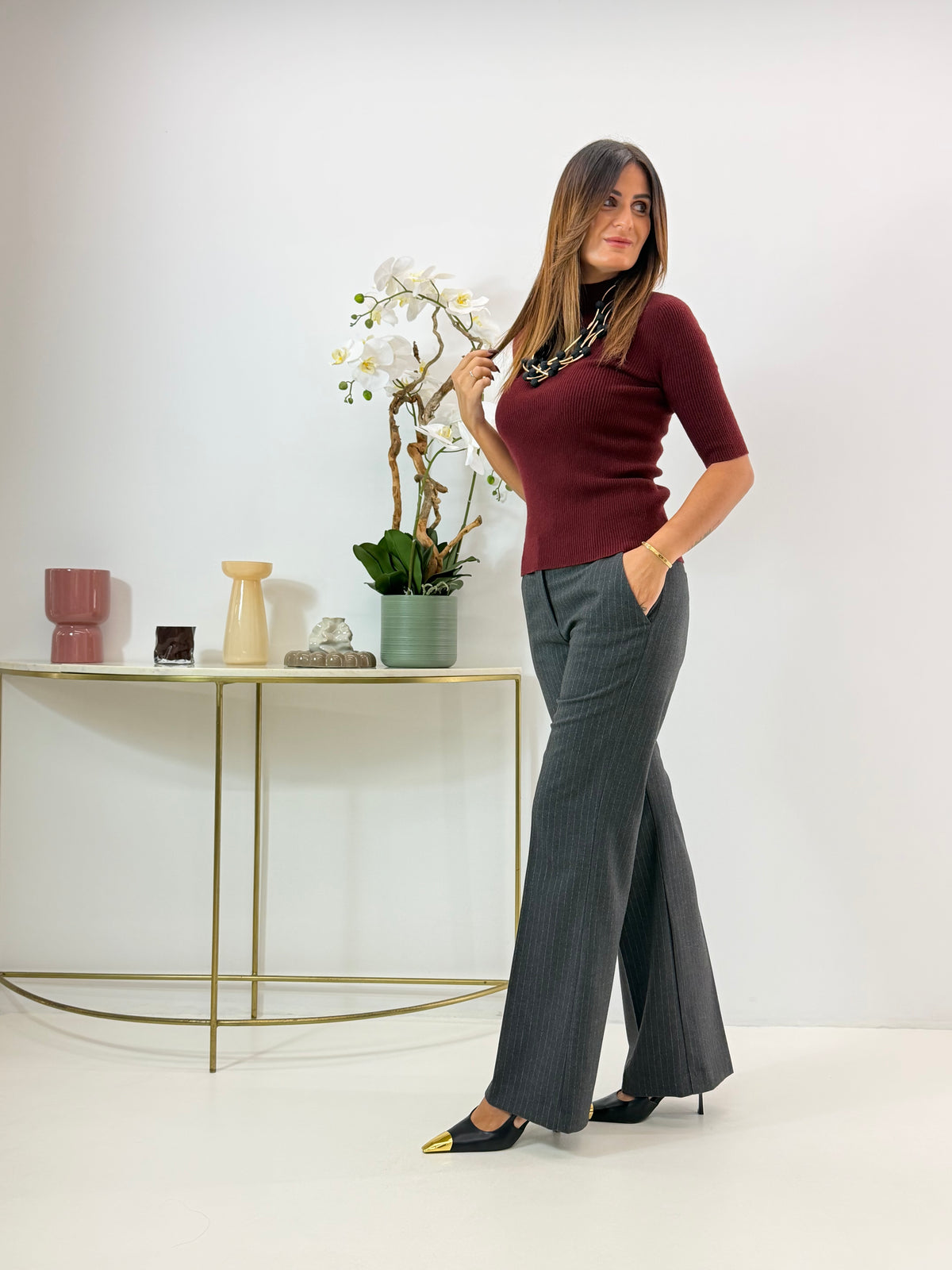 PANTALONE MAINA GESSATO