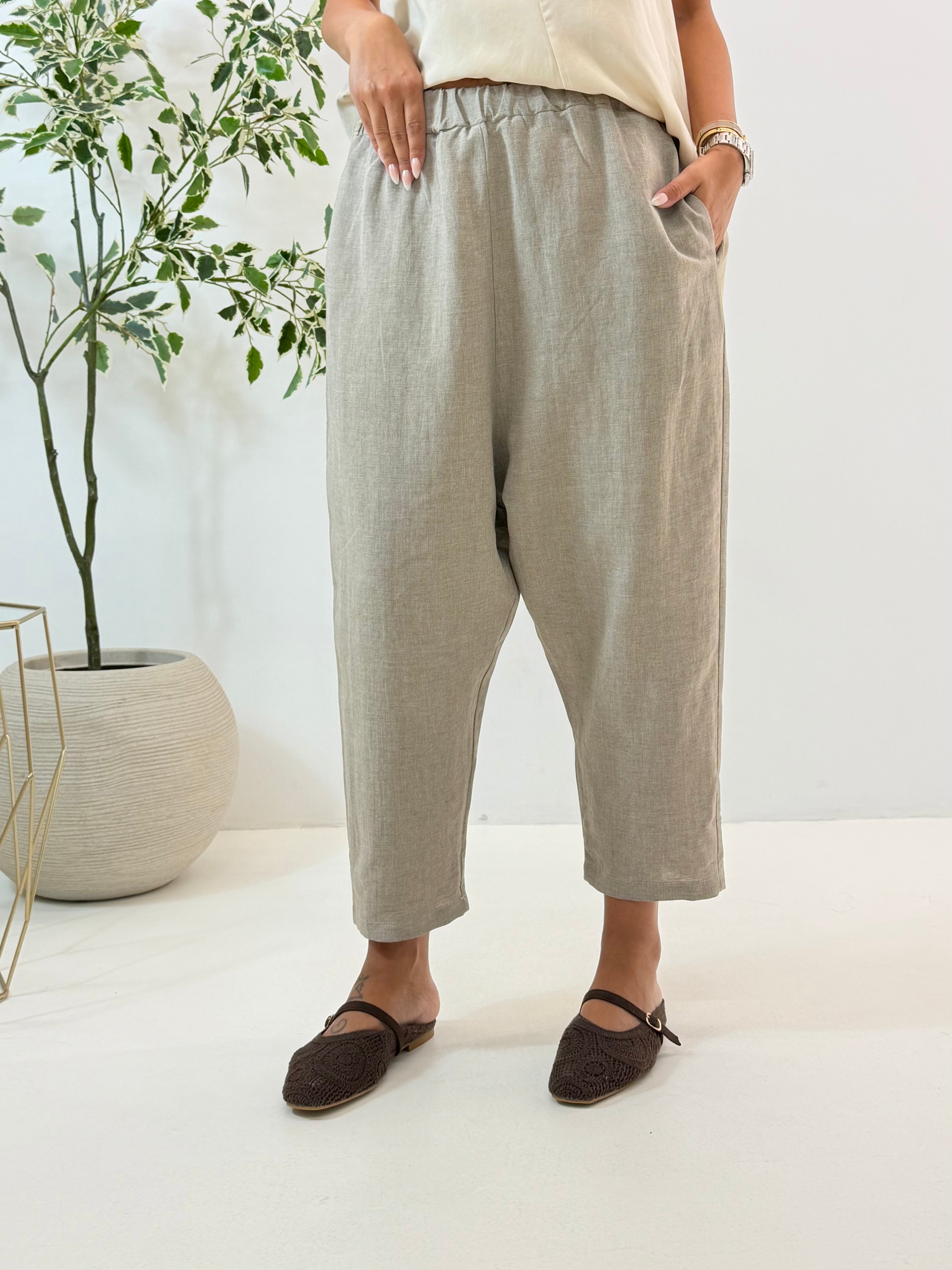 PANTALONE PANAMA TORTORA