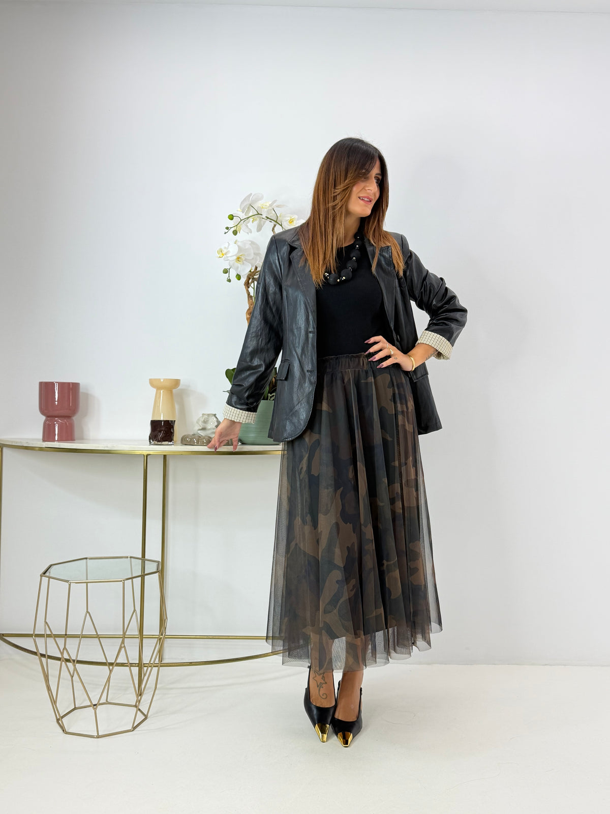 GONNA IN TULLE FANTASIA MILITARE