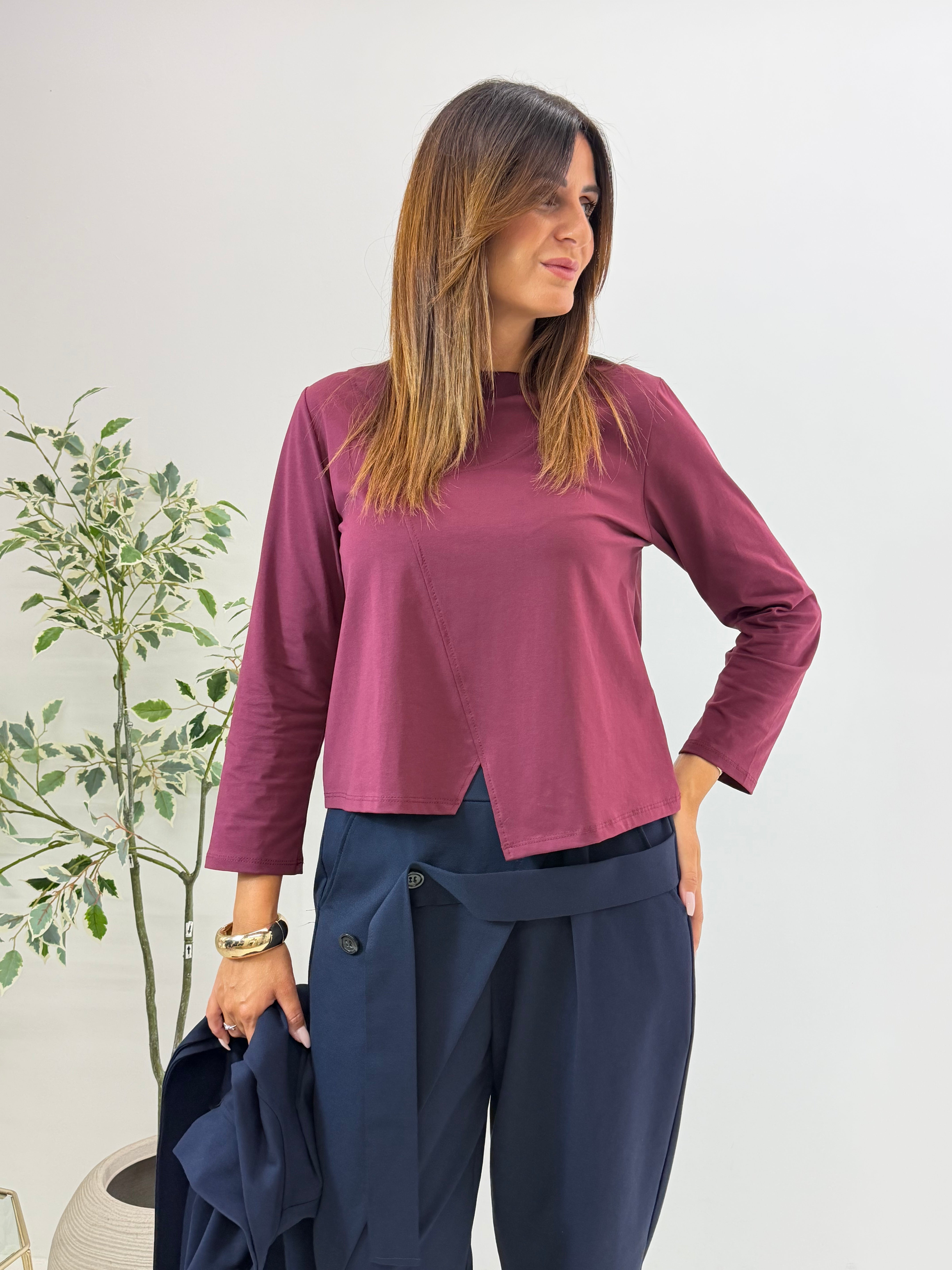 MAGLIETTA DELIA BORDEAUX