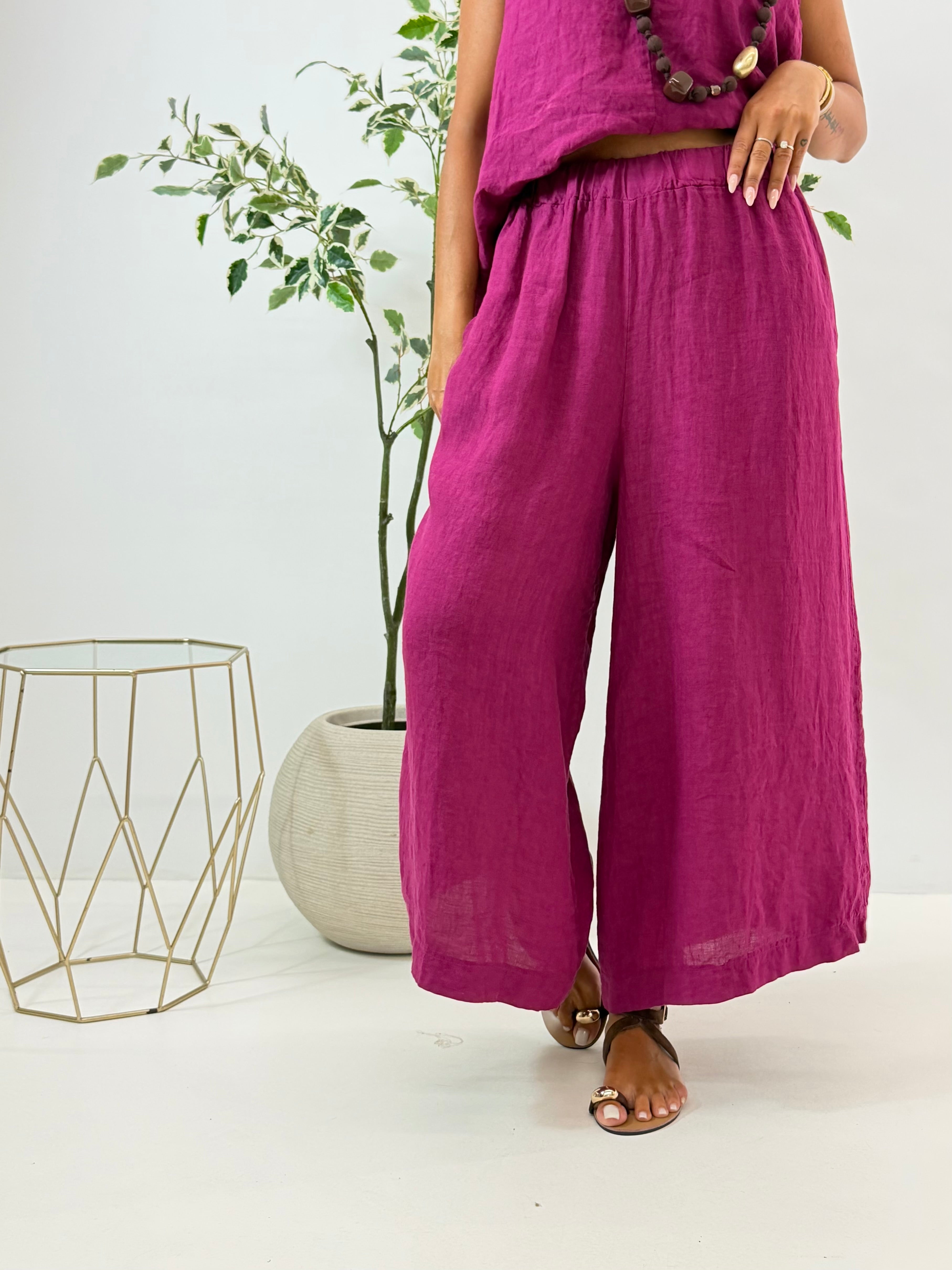 PANTALONE MERYL IN LINO