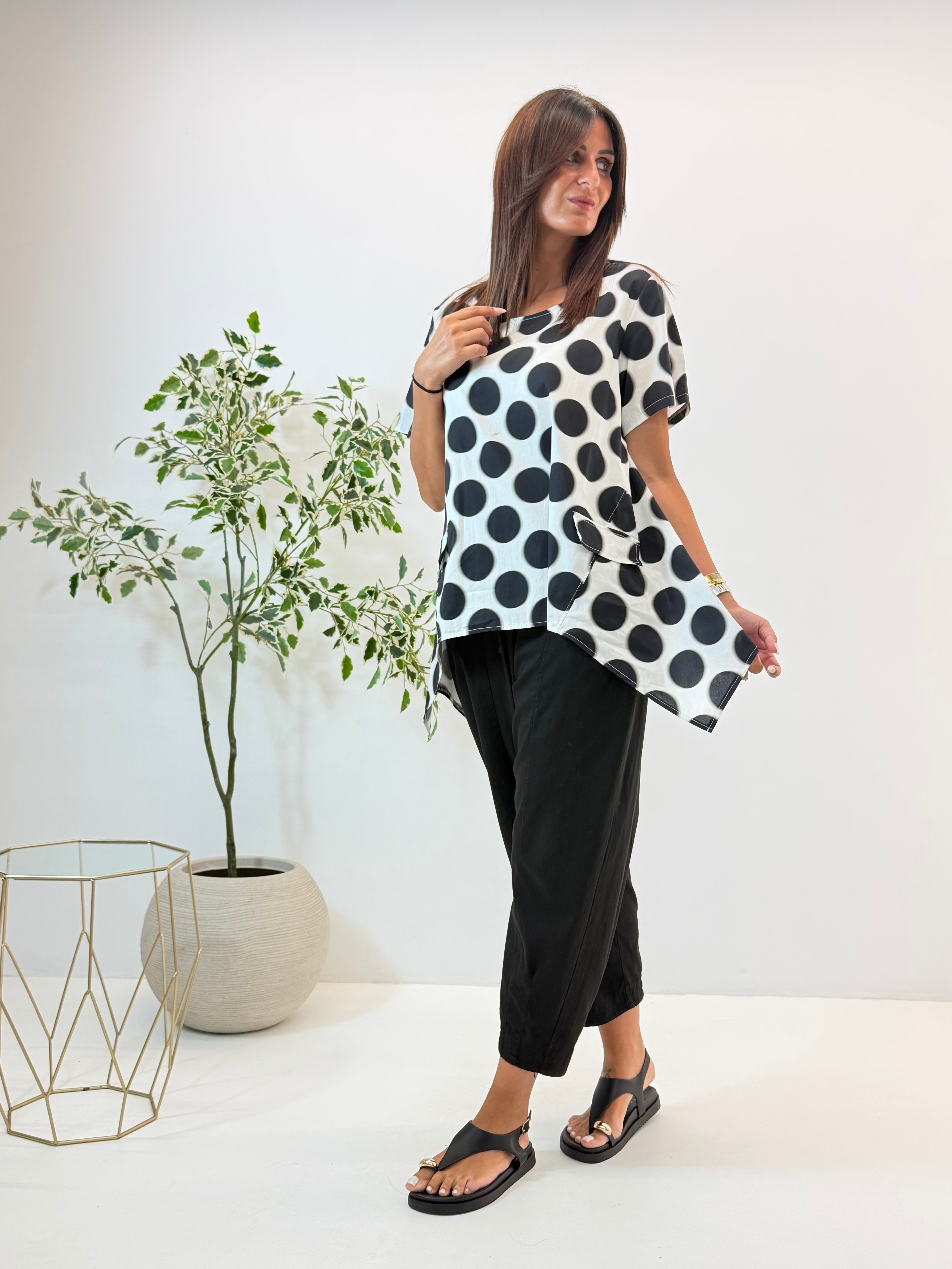 BLUSA DIANE FANTASIA A POIS