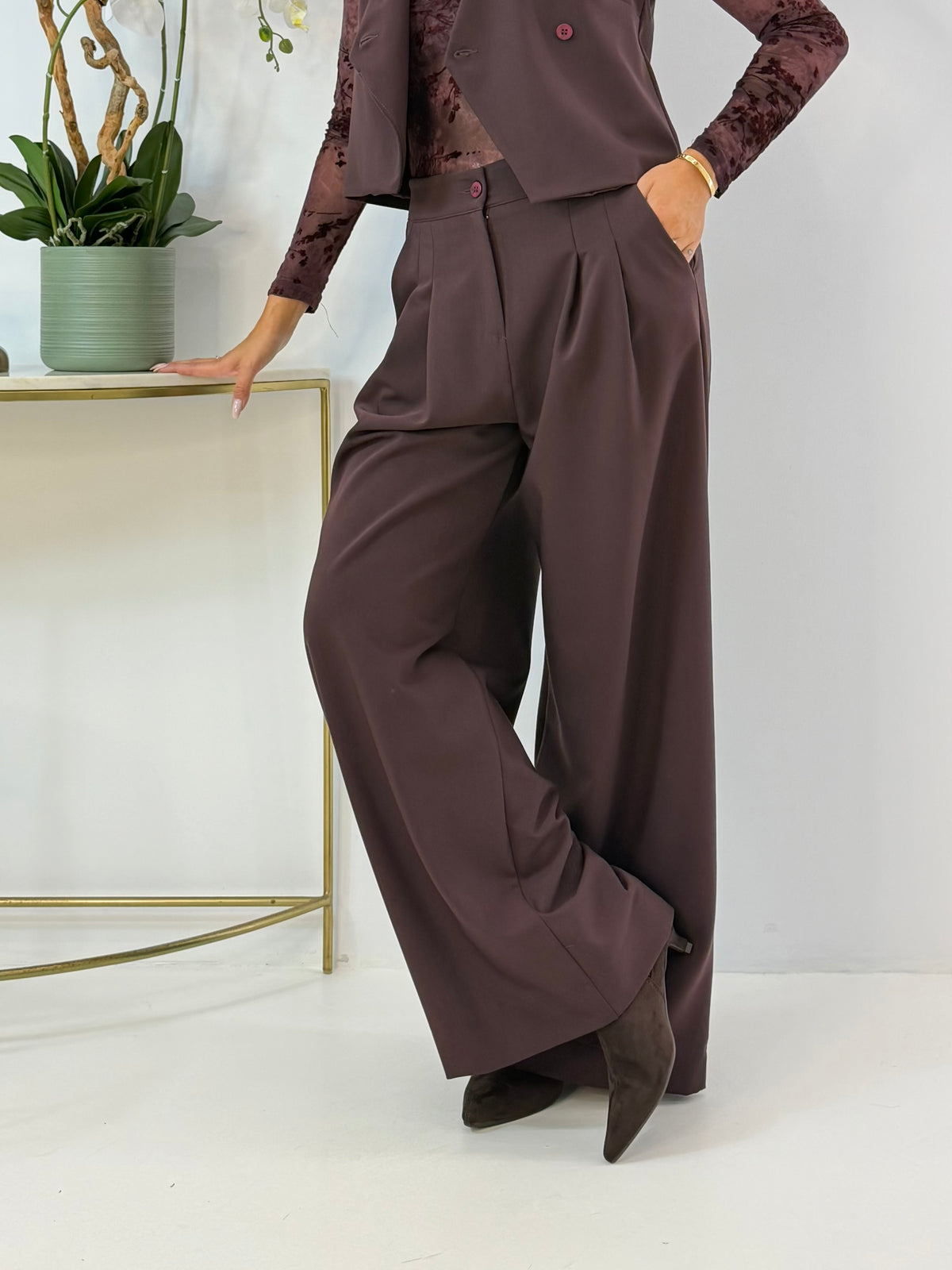 PANTALONE SERENA BORDEAUX