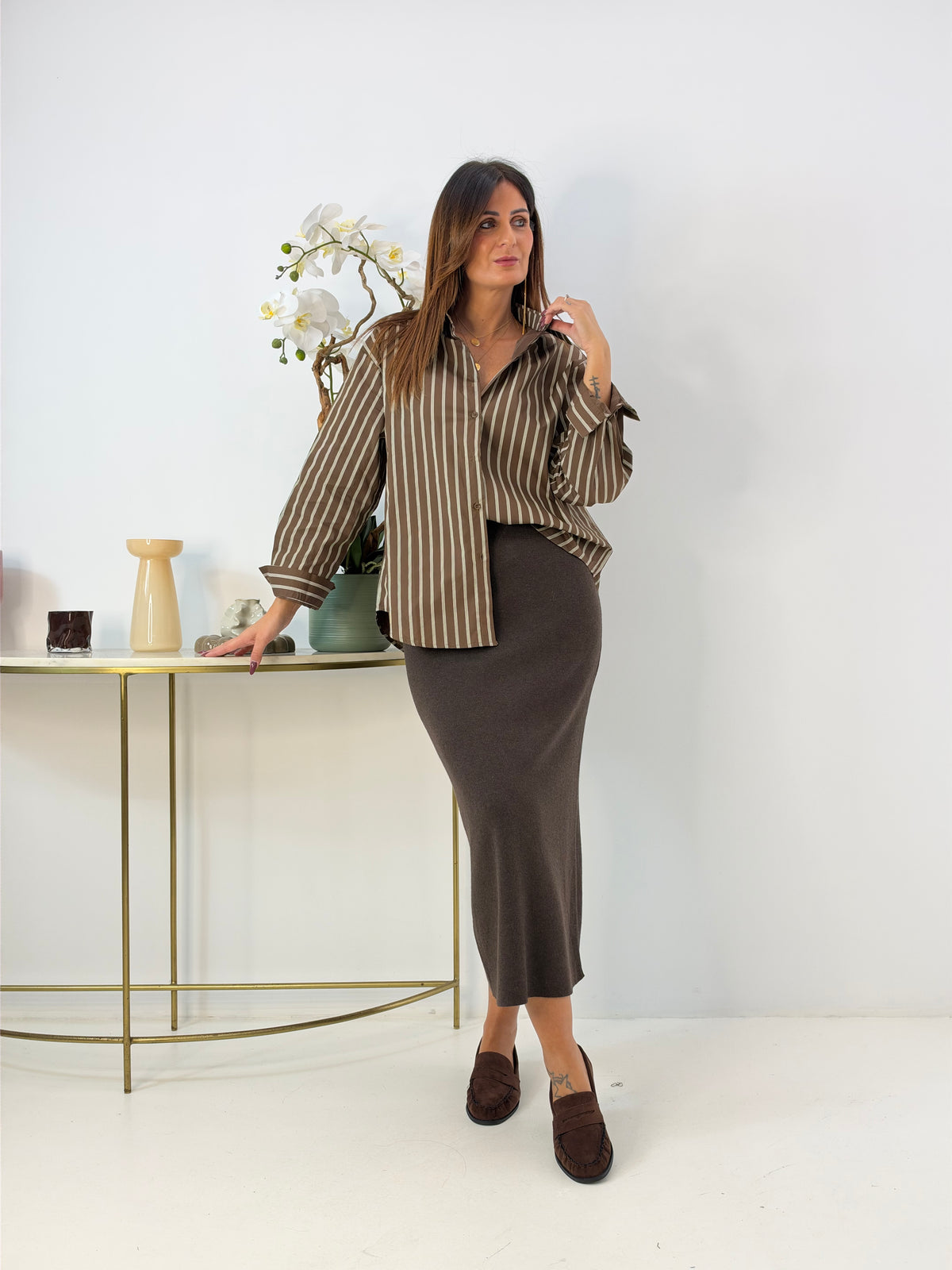CAMICIA A RIGHE MORO