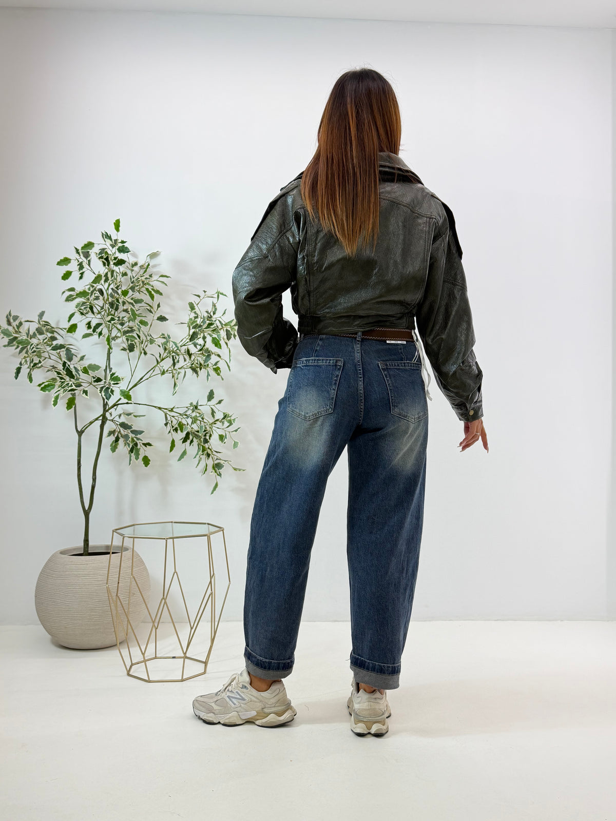 CHIODO IN ECO PELLE VERDE