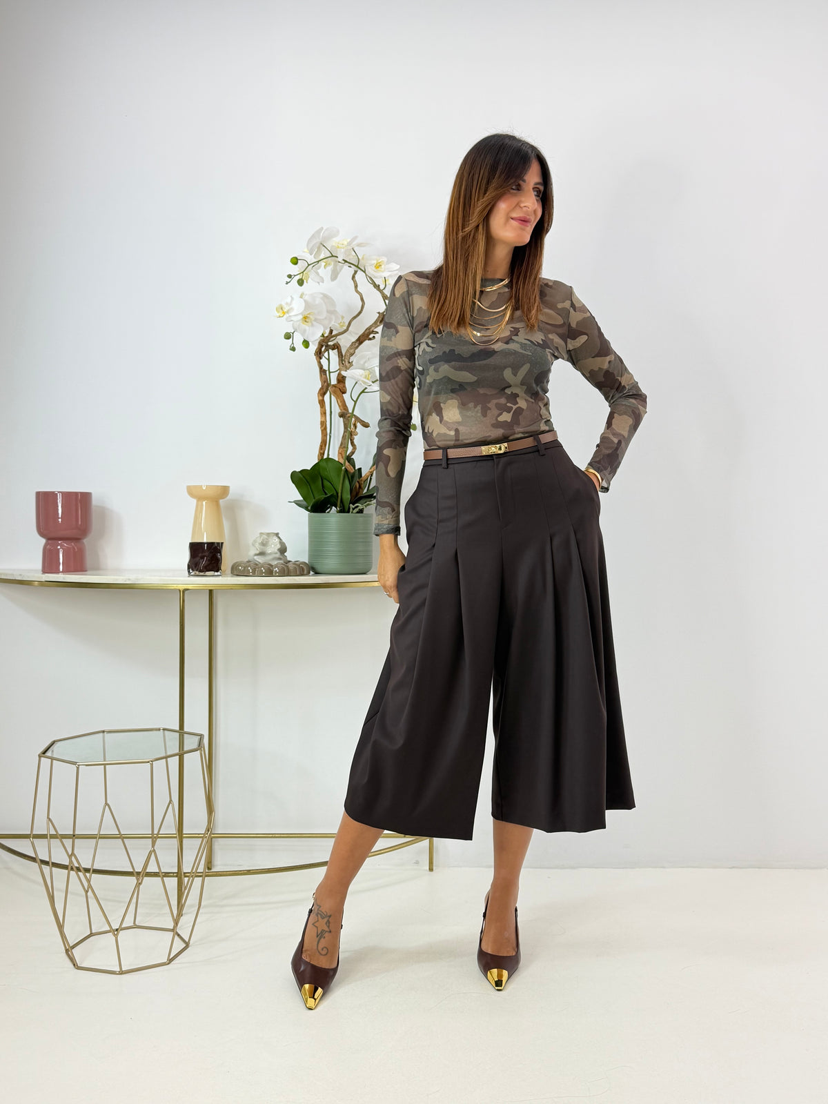 MAGLIETTA ZAIRA IN TULLE FANTASIA MILITARE