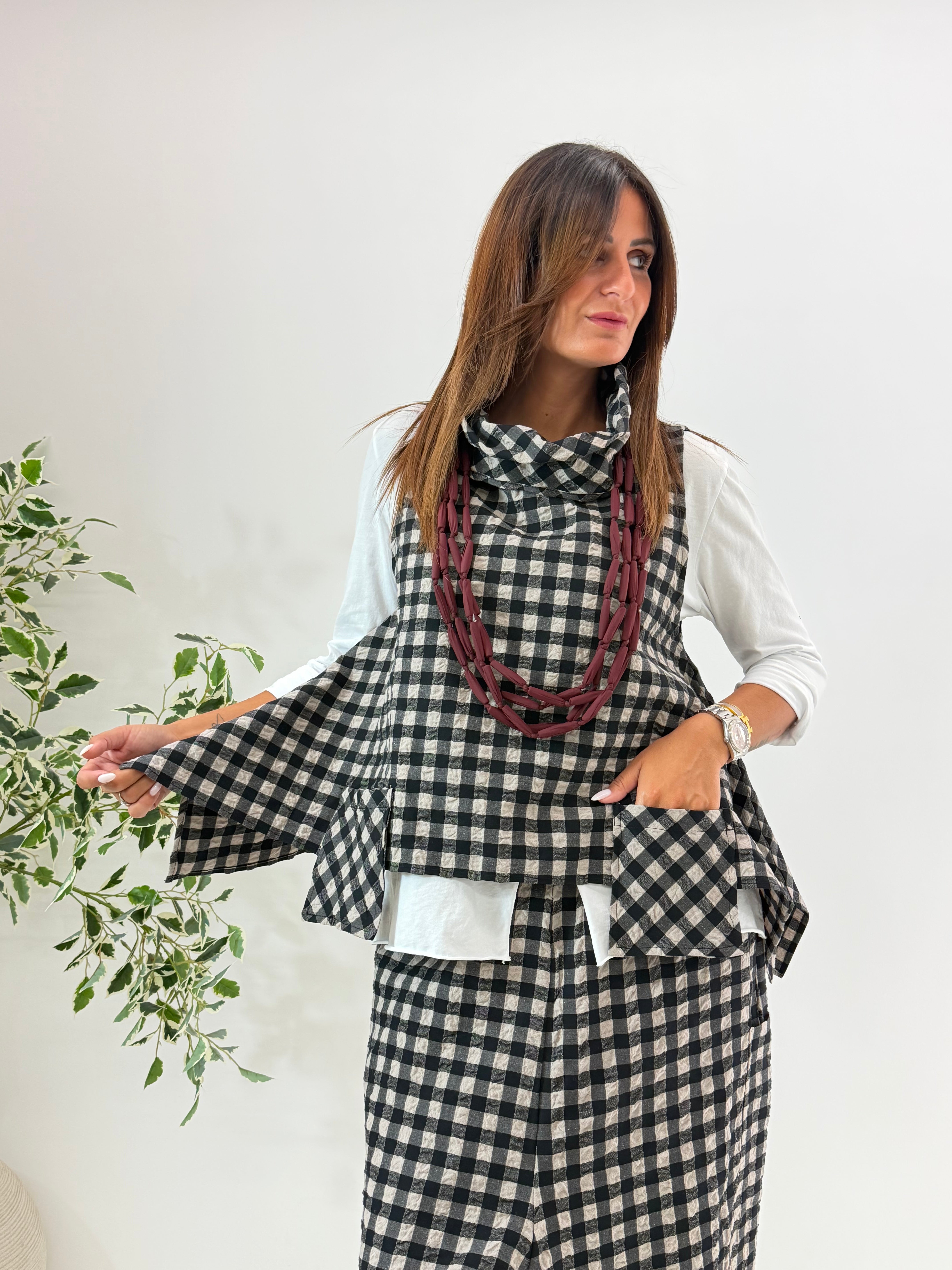 GILET KEYLA WENDY A QUADRETTI