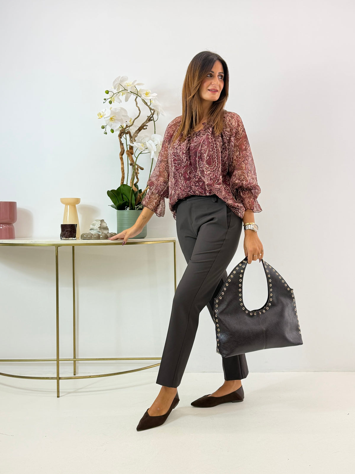 CAMICIA RILEY FANTASIA BORDEAUX