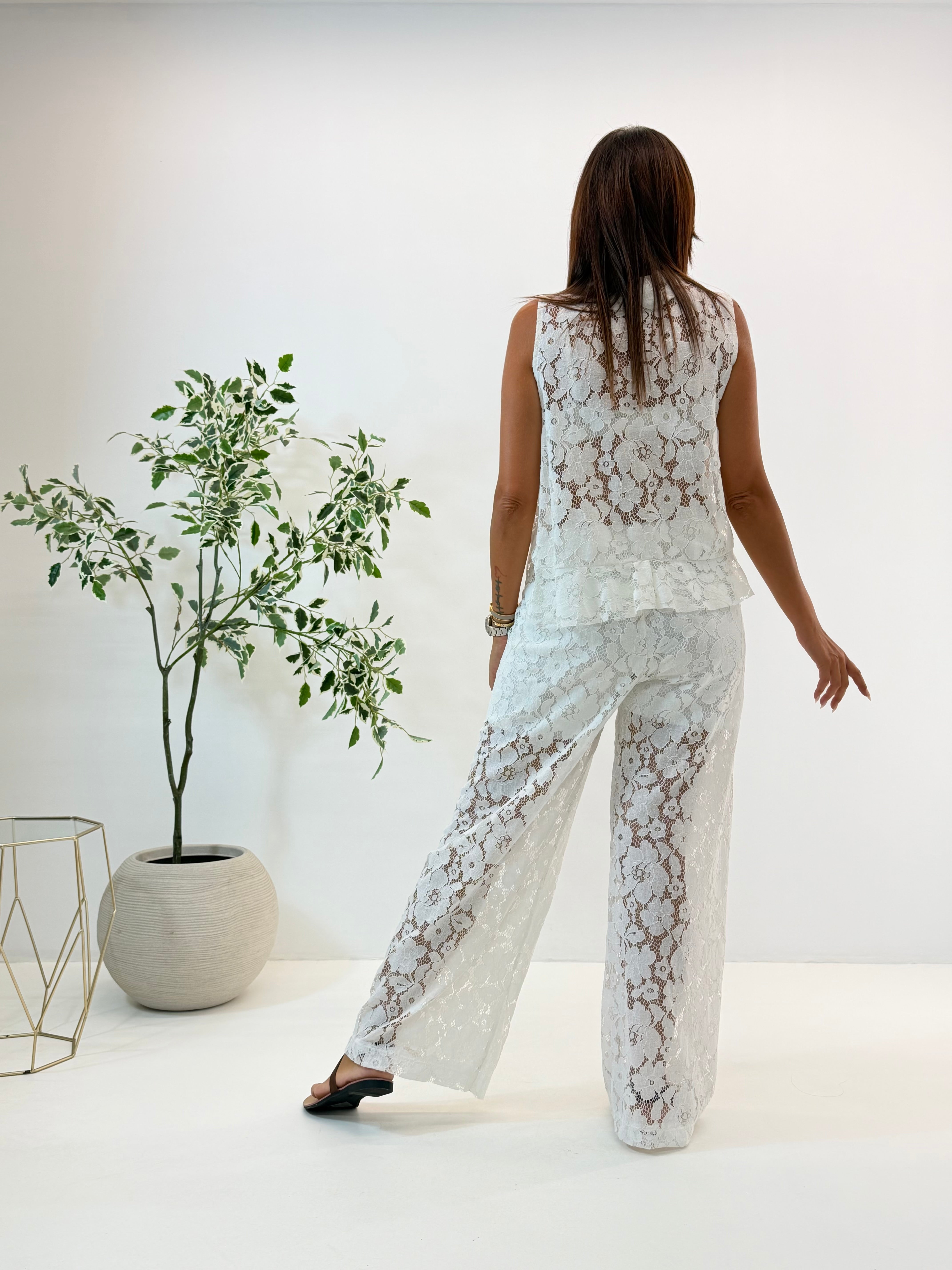 TOP ALESSIA IN PIZZO BIANCO