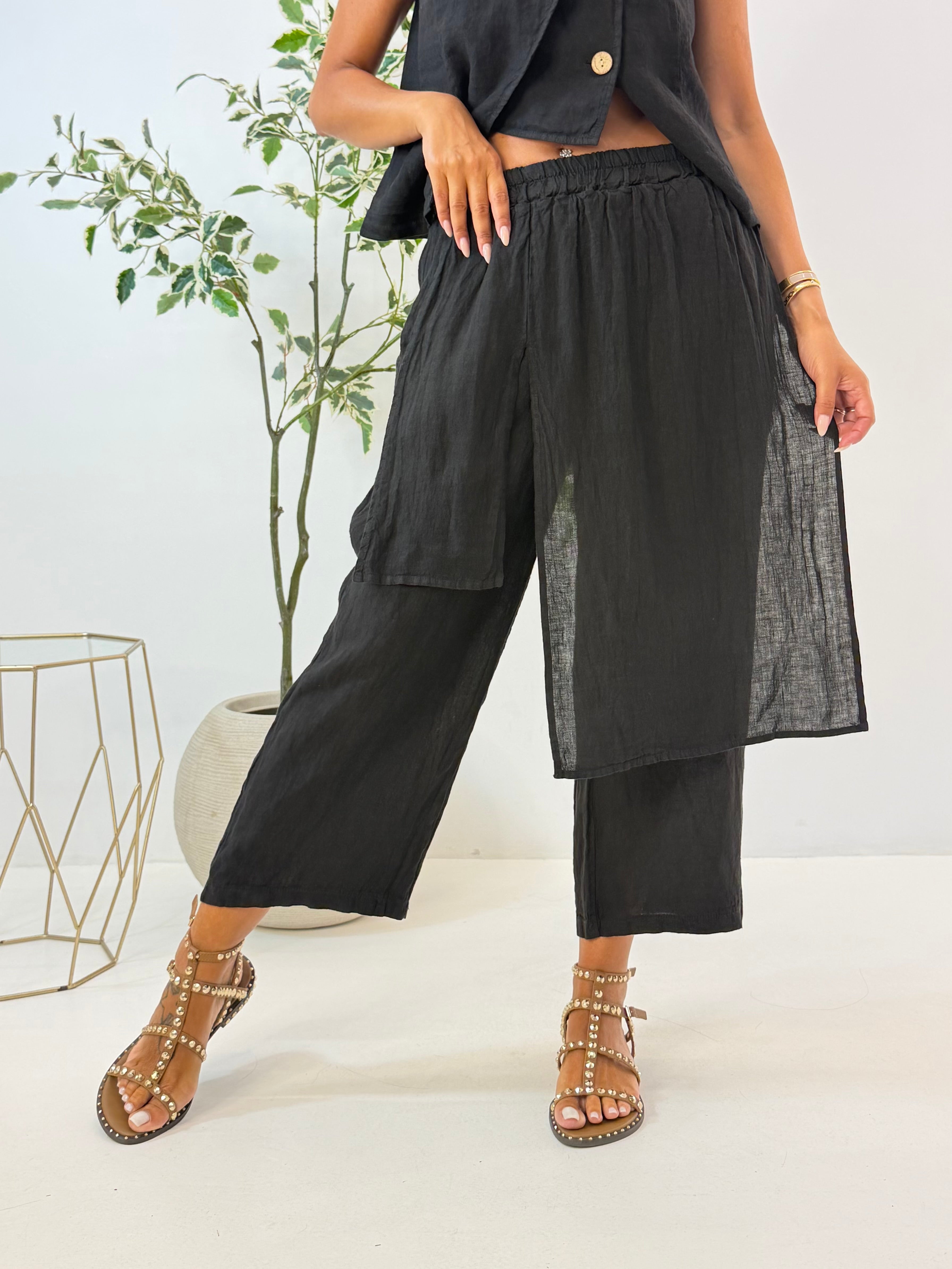 PANTALONE LIANA IN LINO