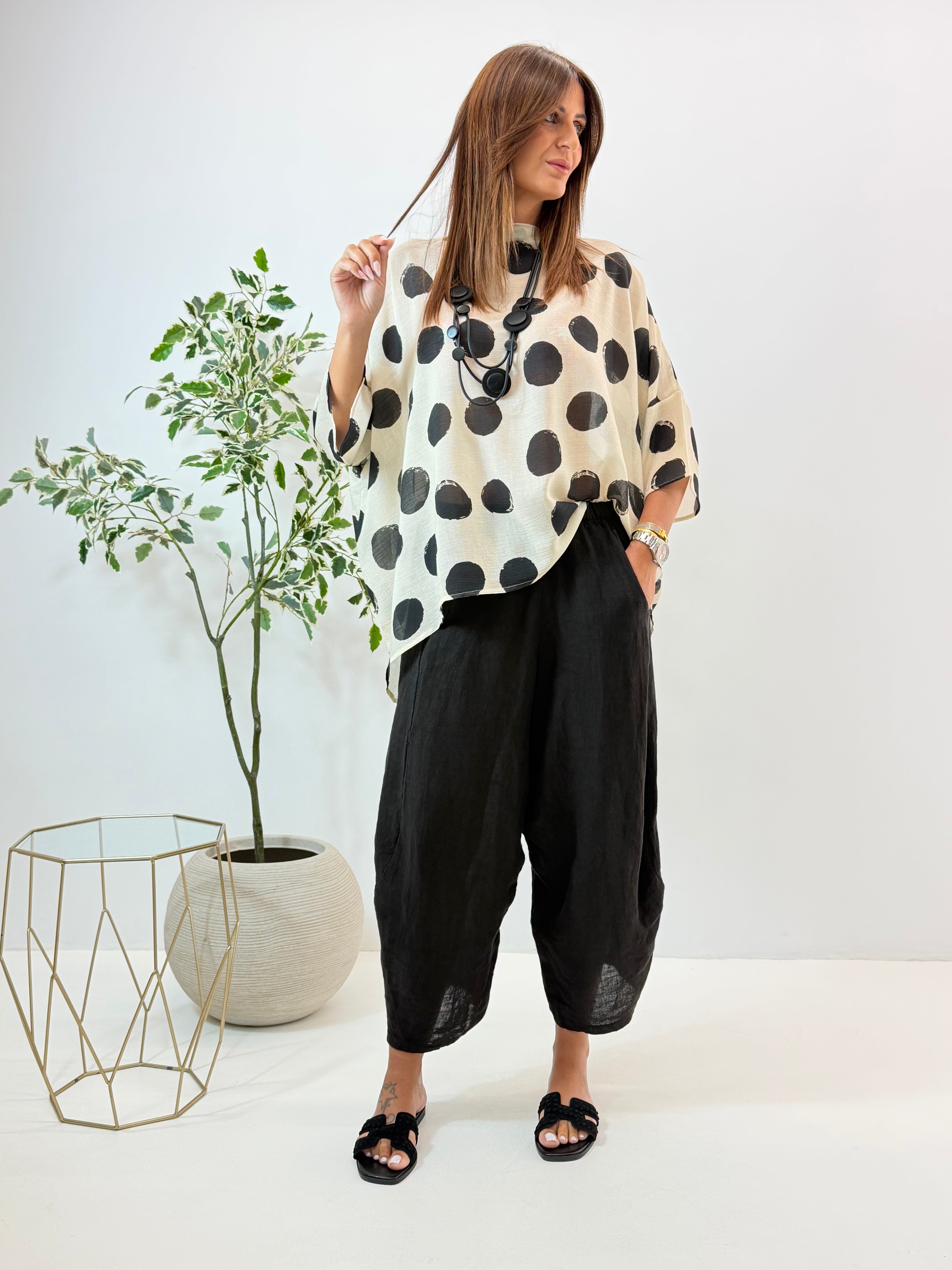 BLUSA ADRIA WENDY FANTASIA A POIS