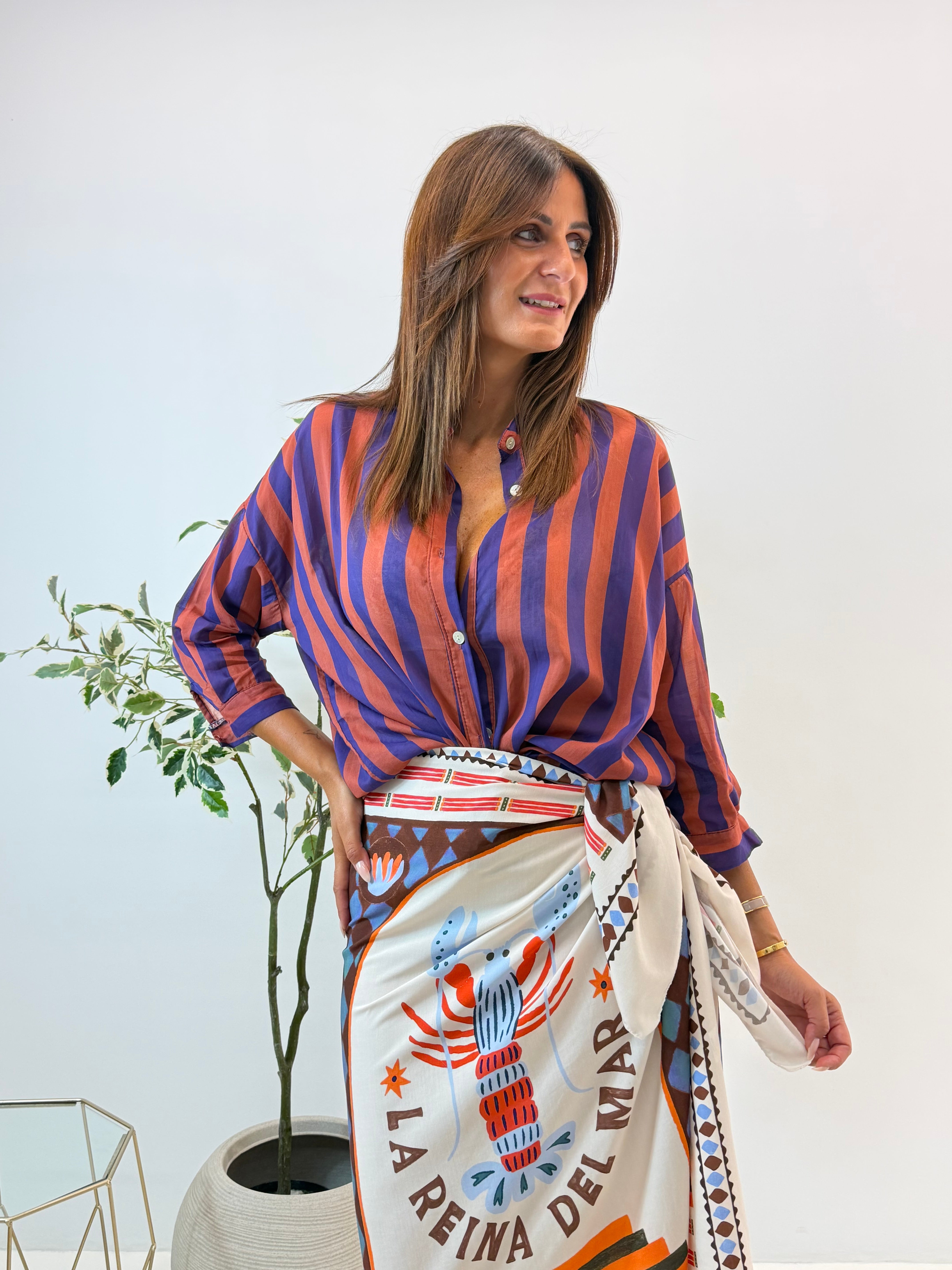 CAMICIA TANIA FANTASIA A RIGHE