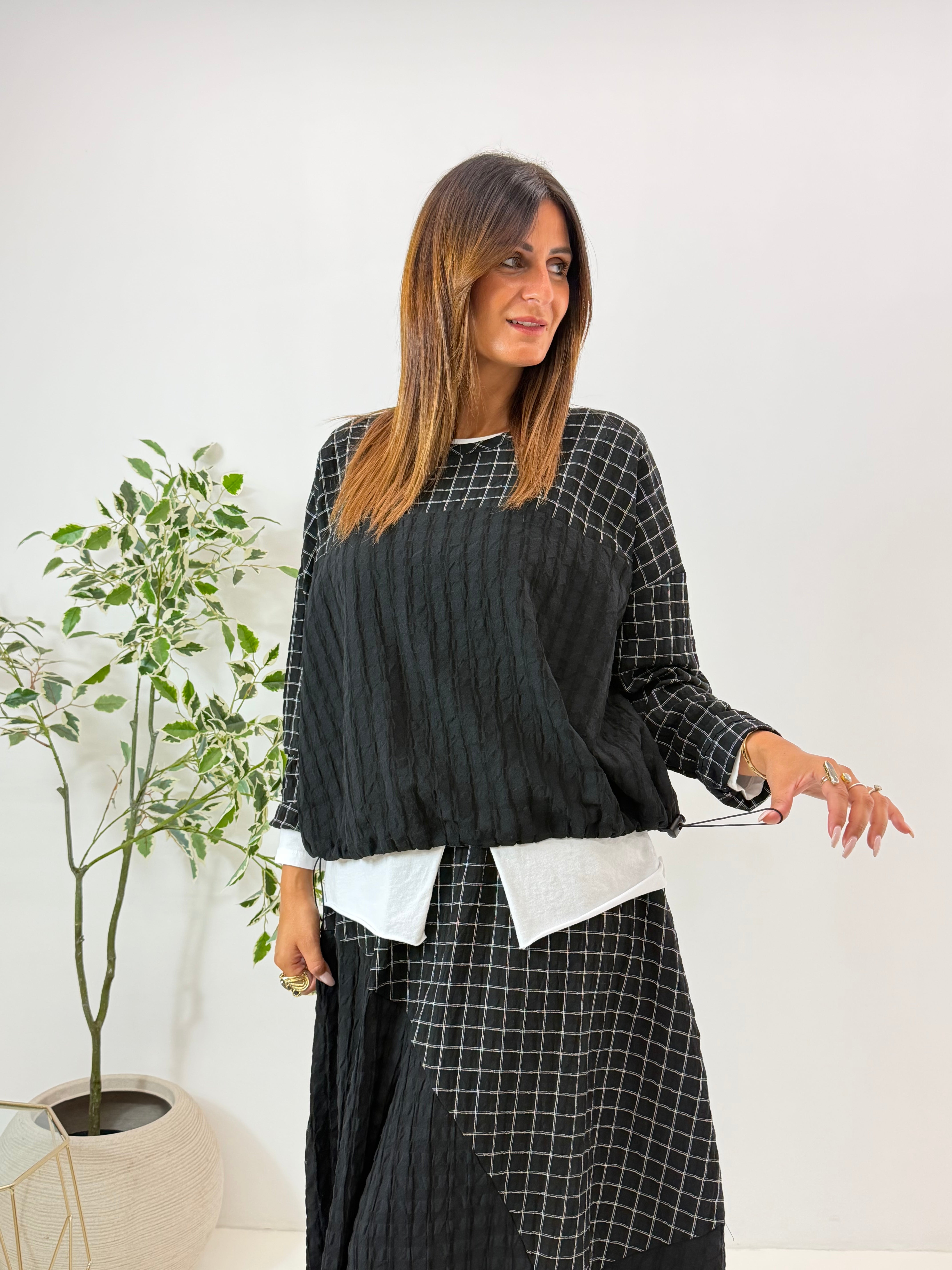 BLUSA MANILA WENDY FANTASIA A QUADRI