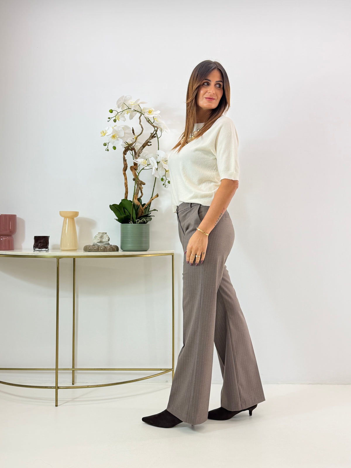 PANTALONE MAINA GESSATO