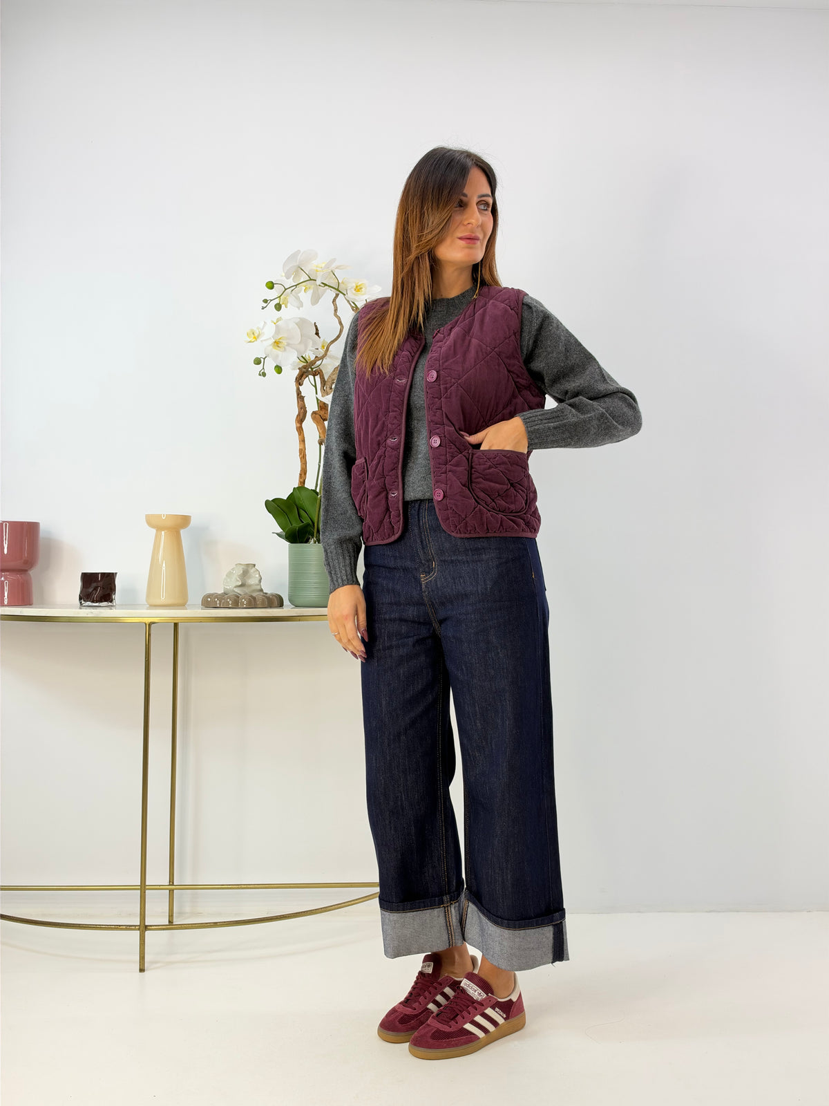 GILET AMIRA TRAPUNTATO