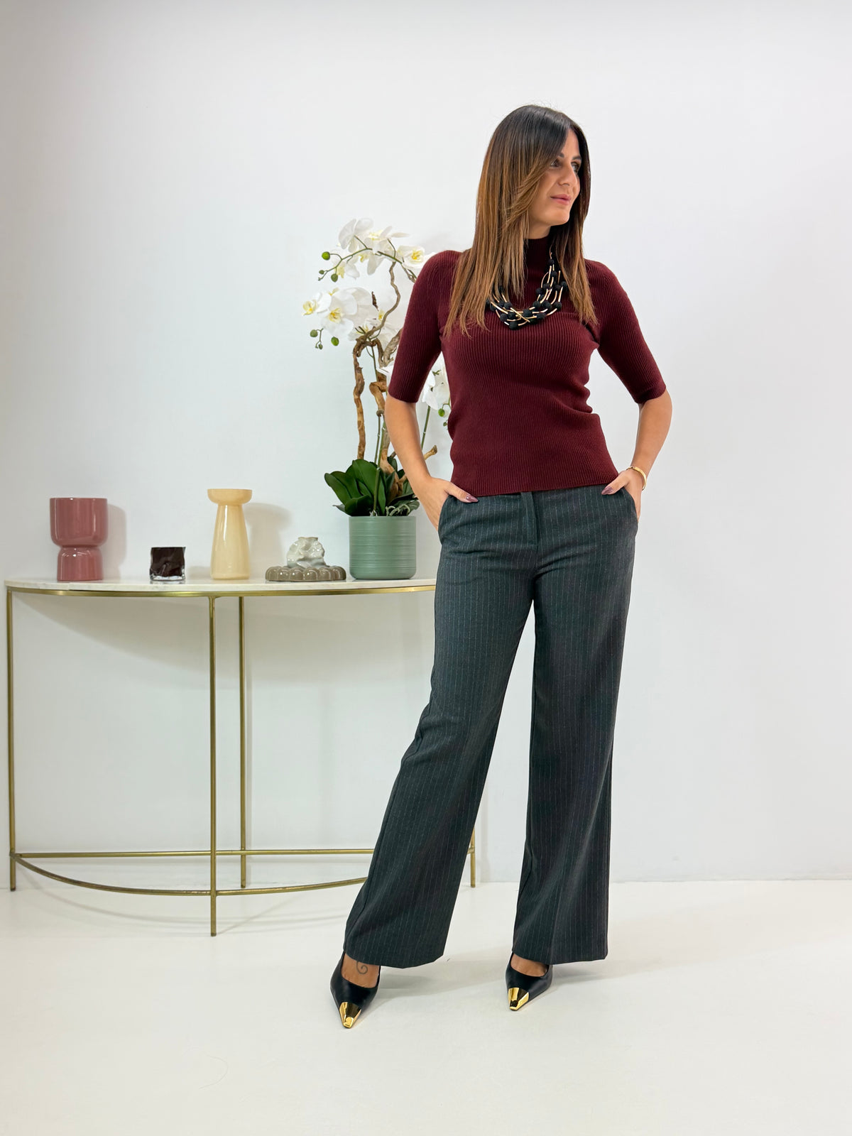 PANTALONE MAINA GESSATO