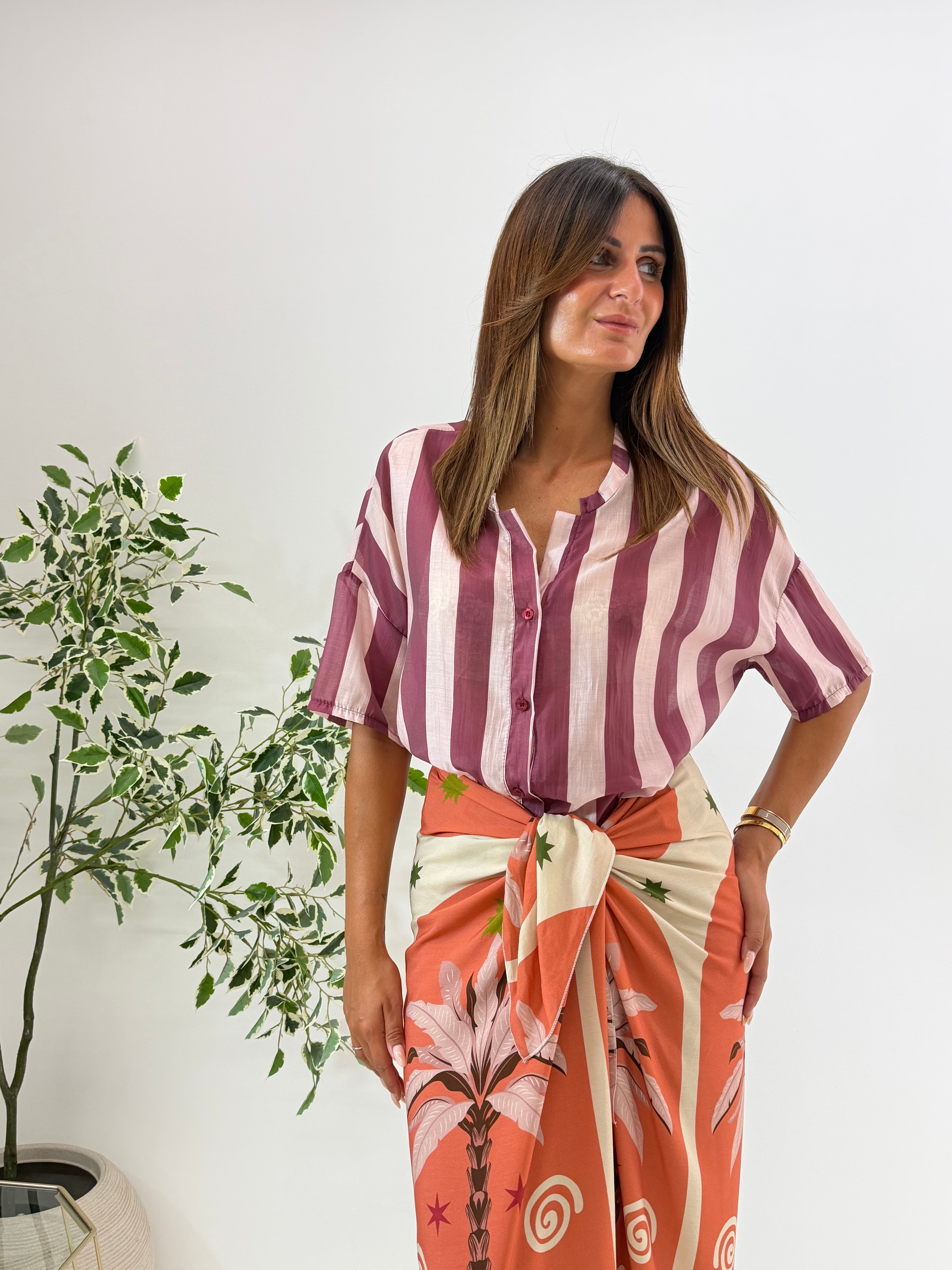 CAMICIA ELISA FANTASIA A RIGHE