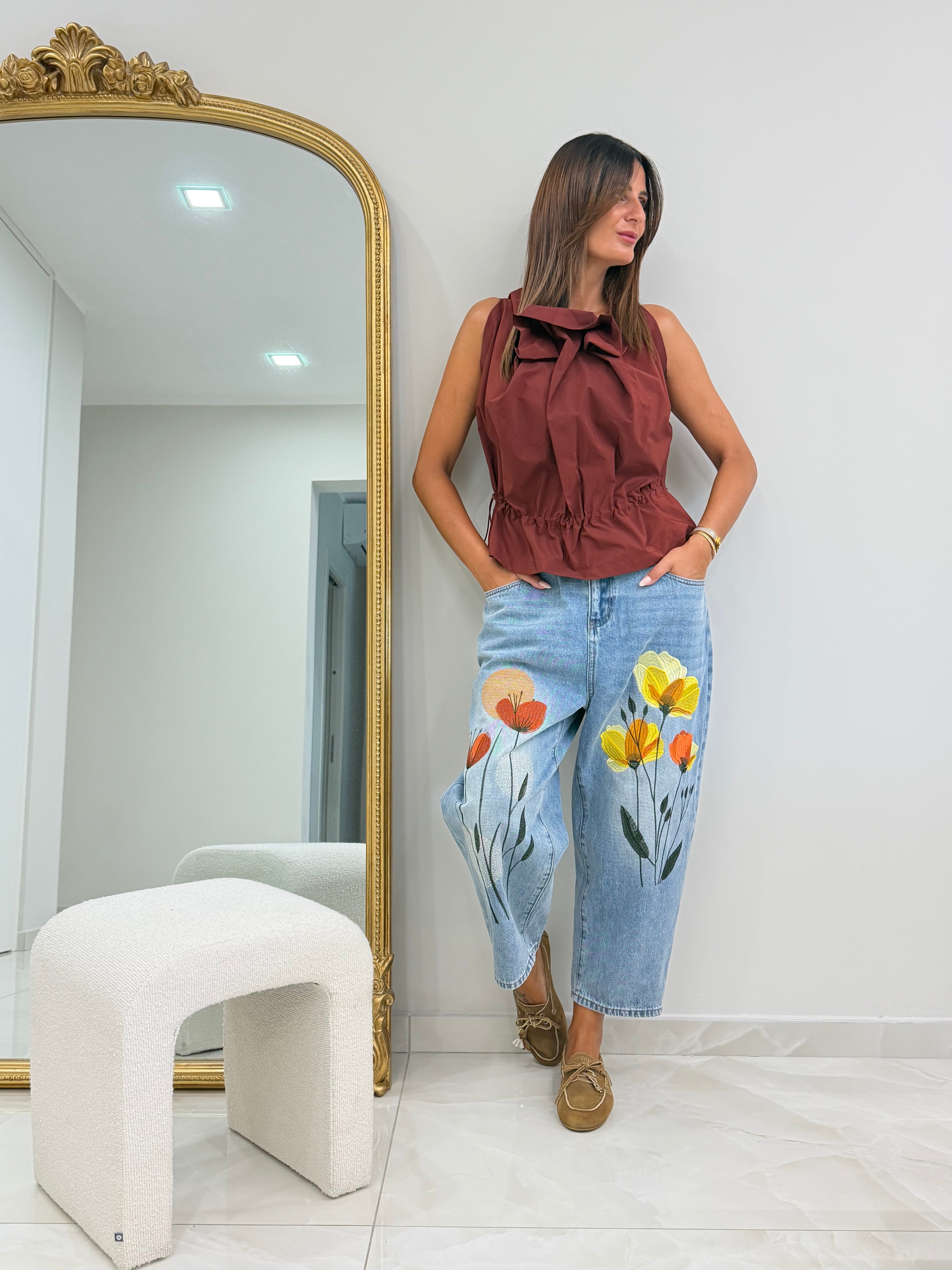GILET FLORA WENDY RUGGINE