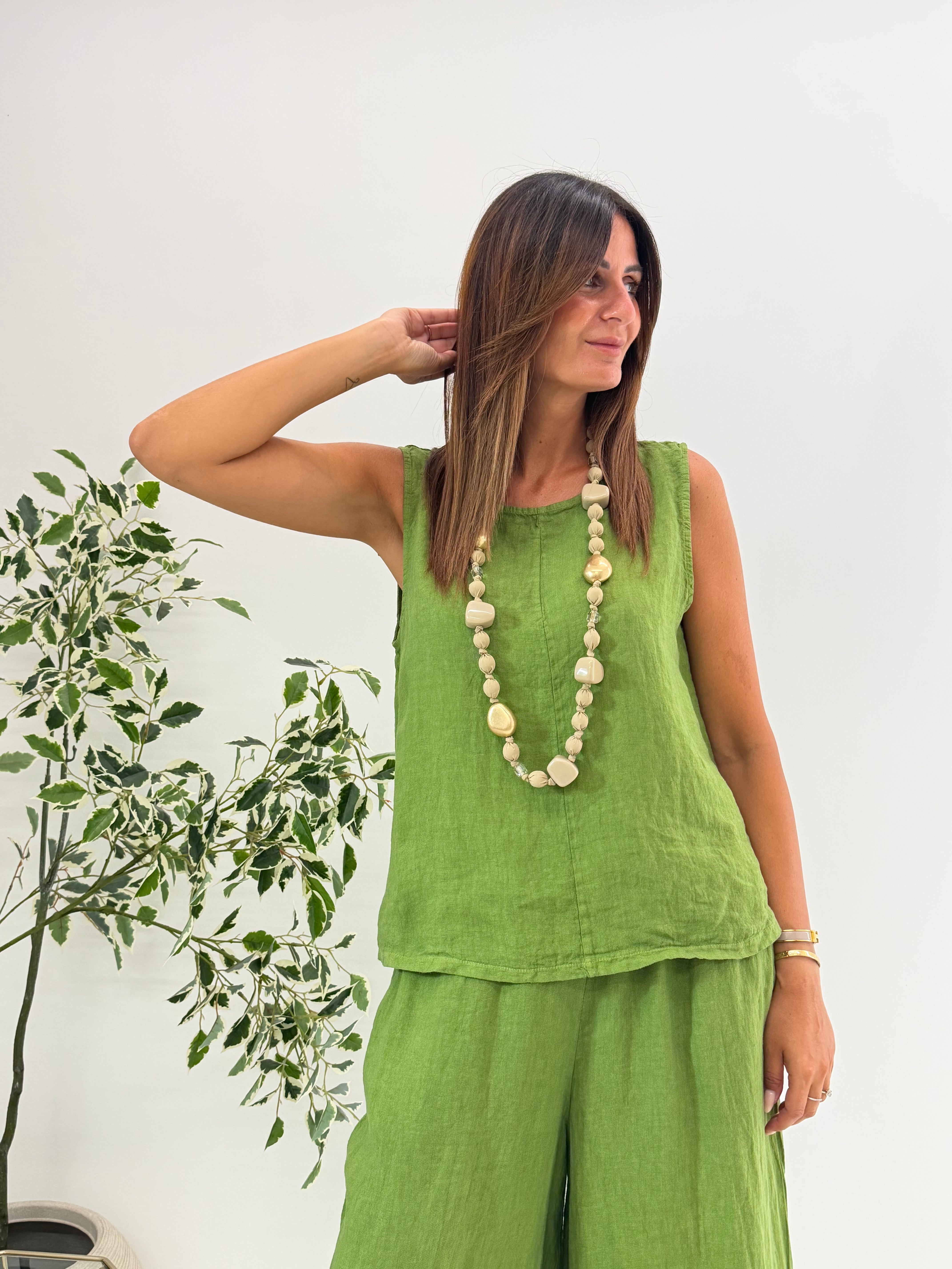 TOP MERYL IN LINO VERDE