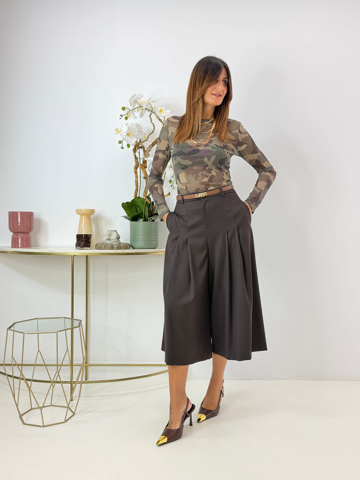 MAGLIETTA ZAIRA IN TULLE FANTASIA MILITARE