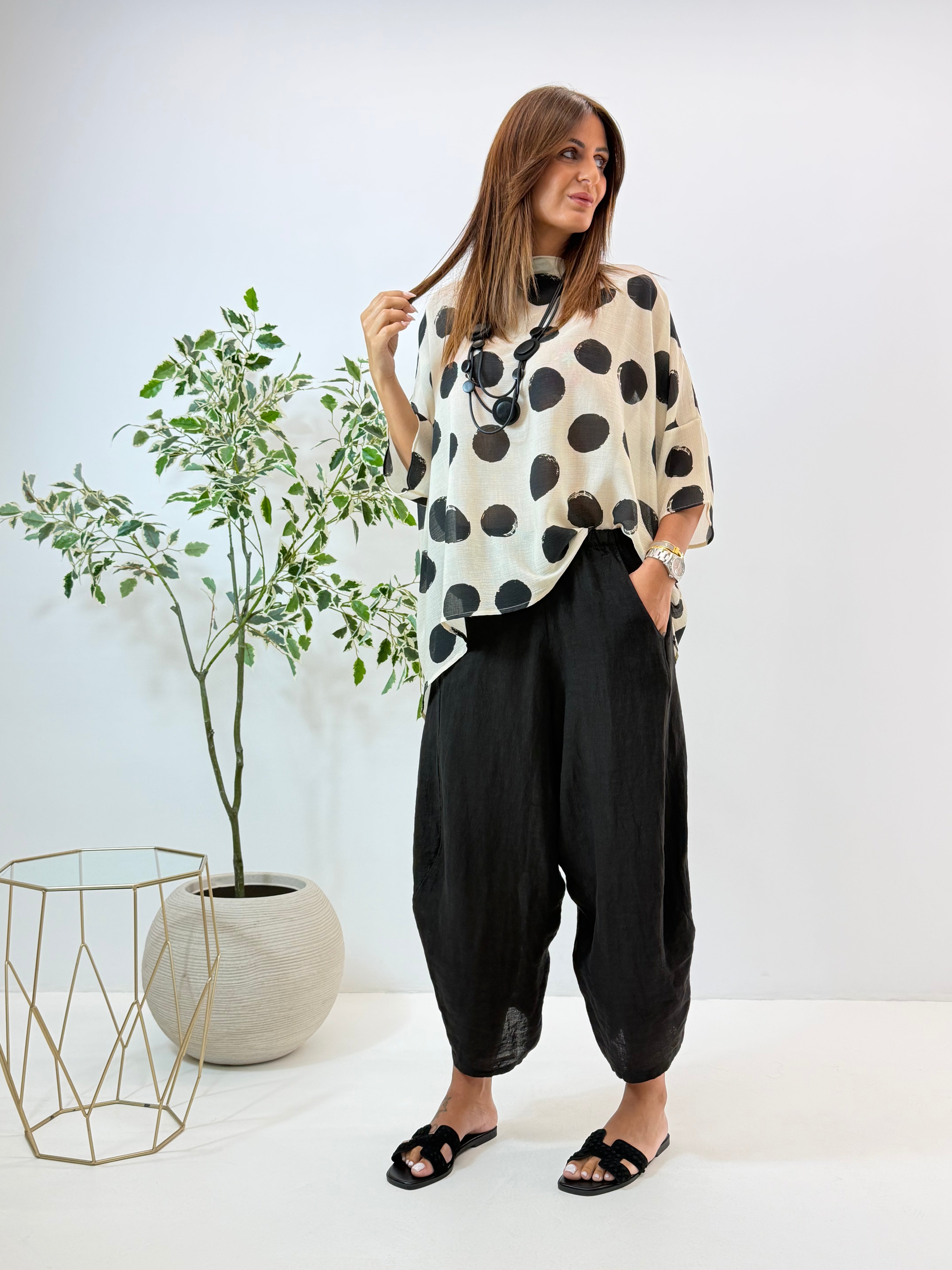 BLUSA ADRIA WENDY FANTASIA A POIS