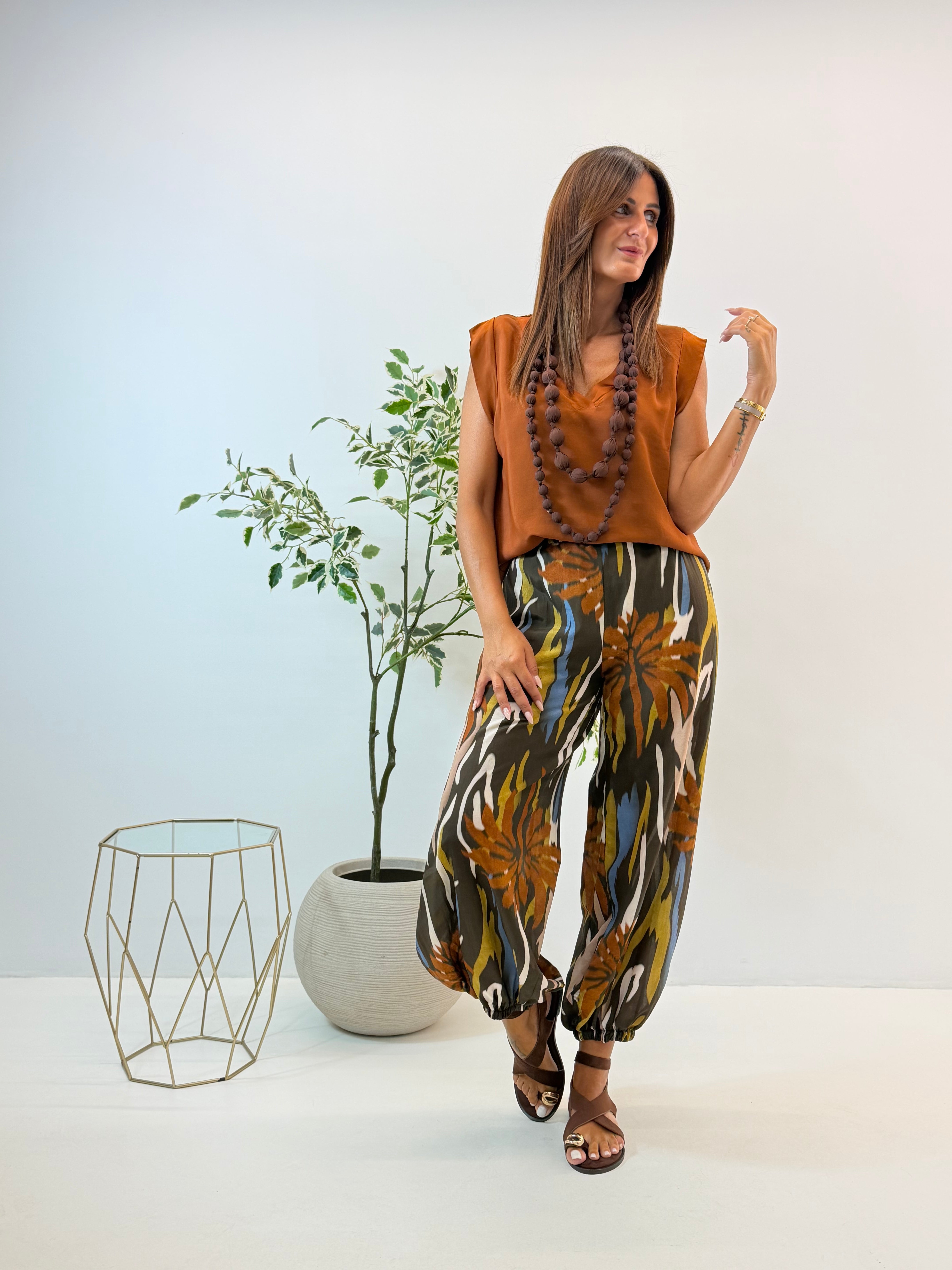 PANTALONE MIAMI FANTASIA MORO